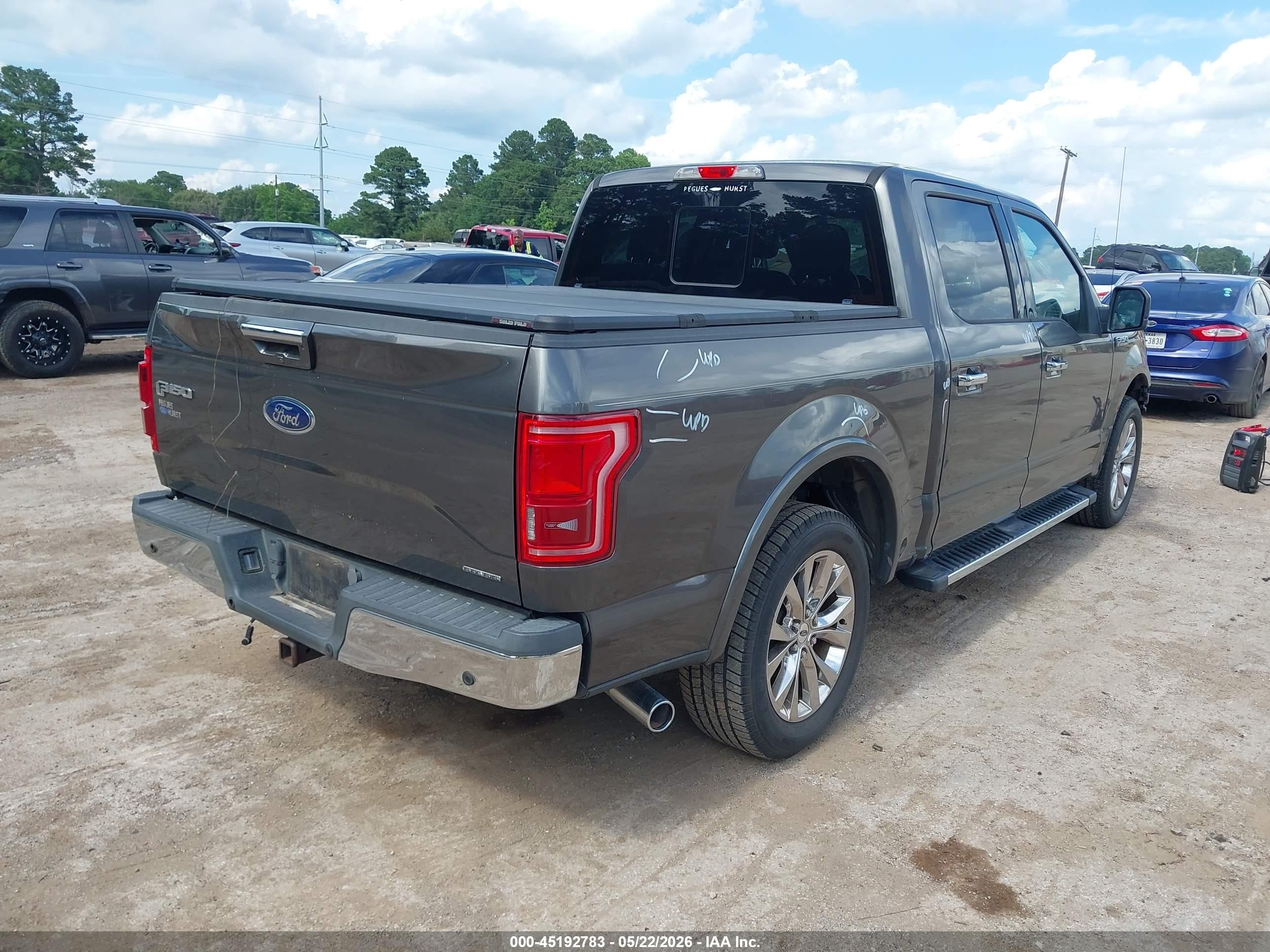 2015 Ford F-150 Lariat Black vin: 1FTEW1CF5FKE60357
