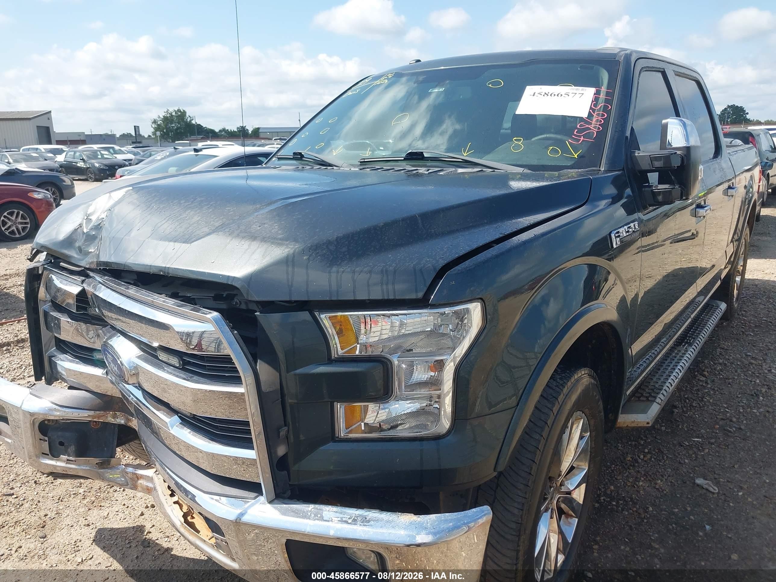 2015 Ford F-150 Lariat Black vin: 1FTEW1CF5FKE70080