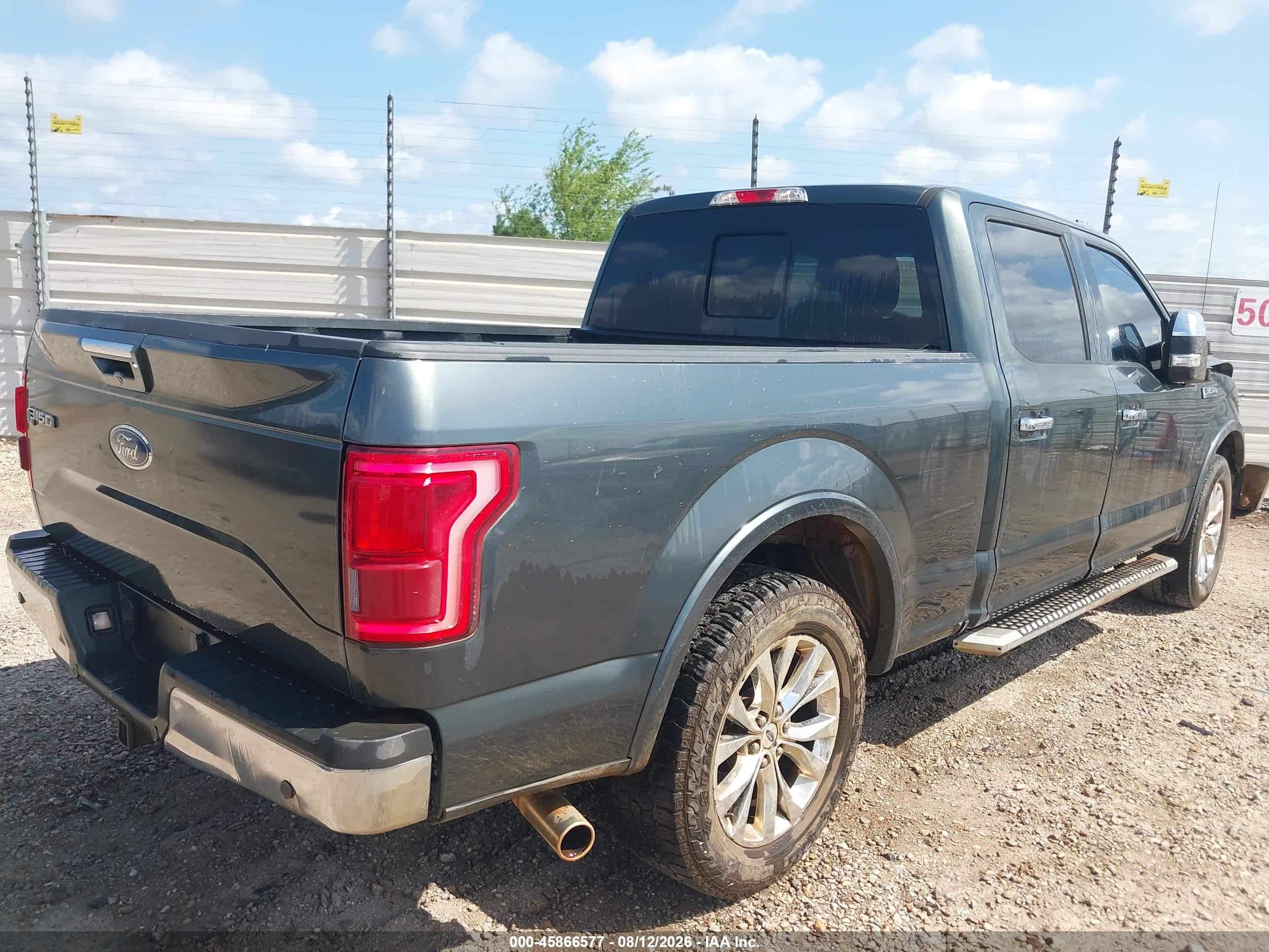 2015 Ford F-150 Lariat Black vin: 1FTEW1CF5FKE70080