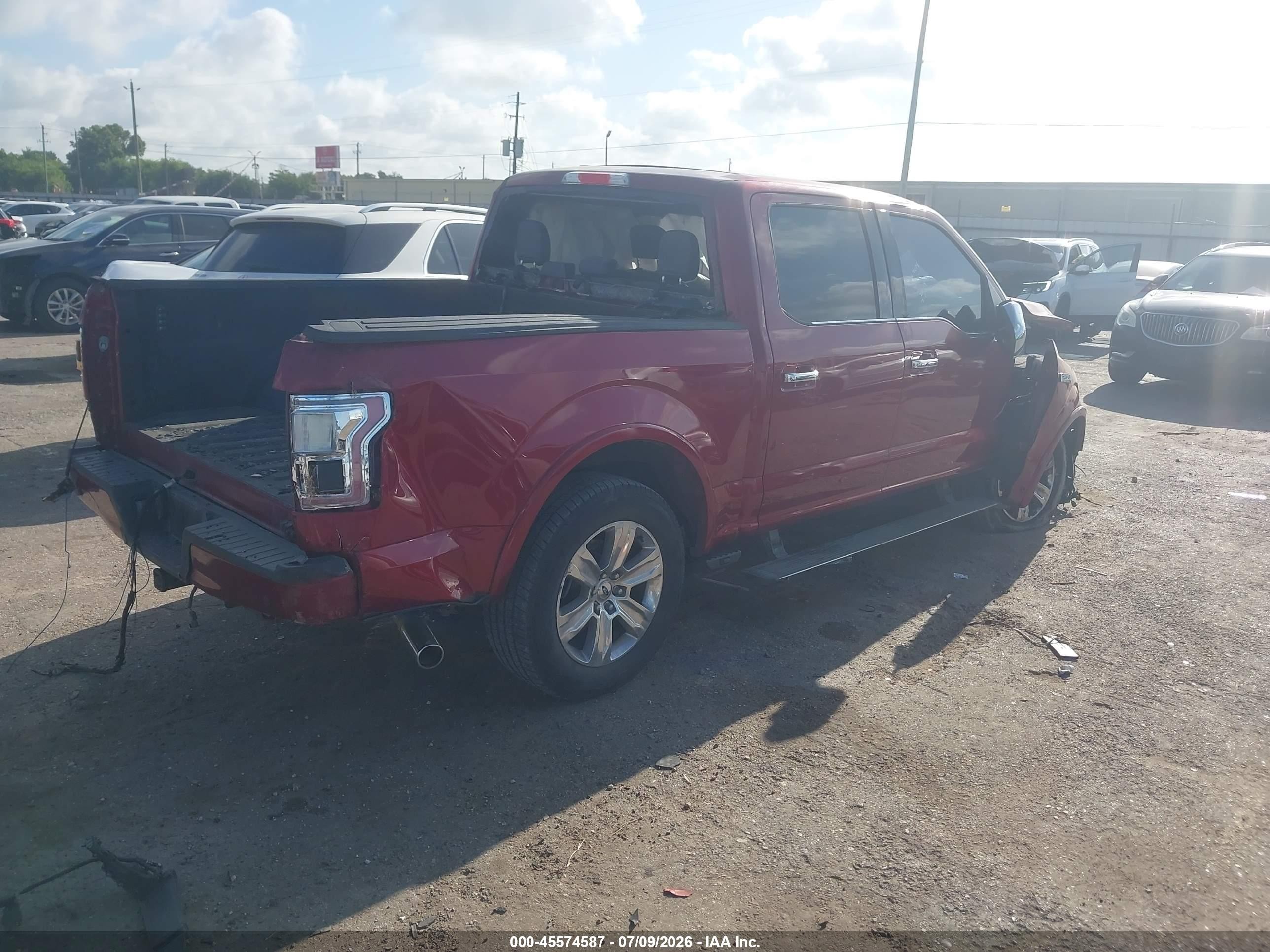 2015 Ford F-150 Platinum Red vin: 1FTEW1CF7FFC58564