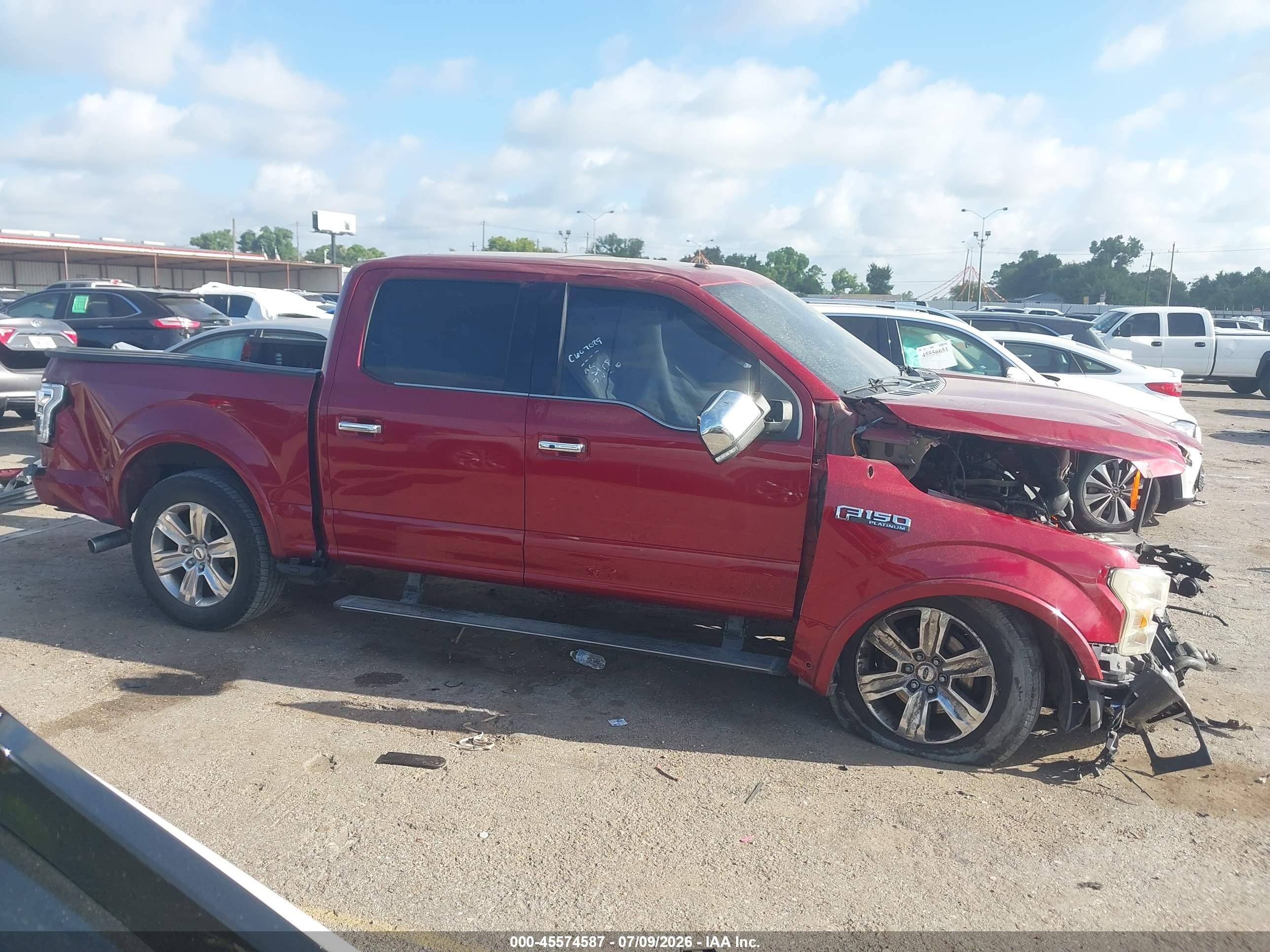 2015 Ford F-150 Platinum Red vin: 1FTEW1CF7FFC58564