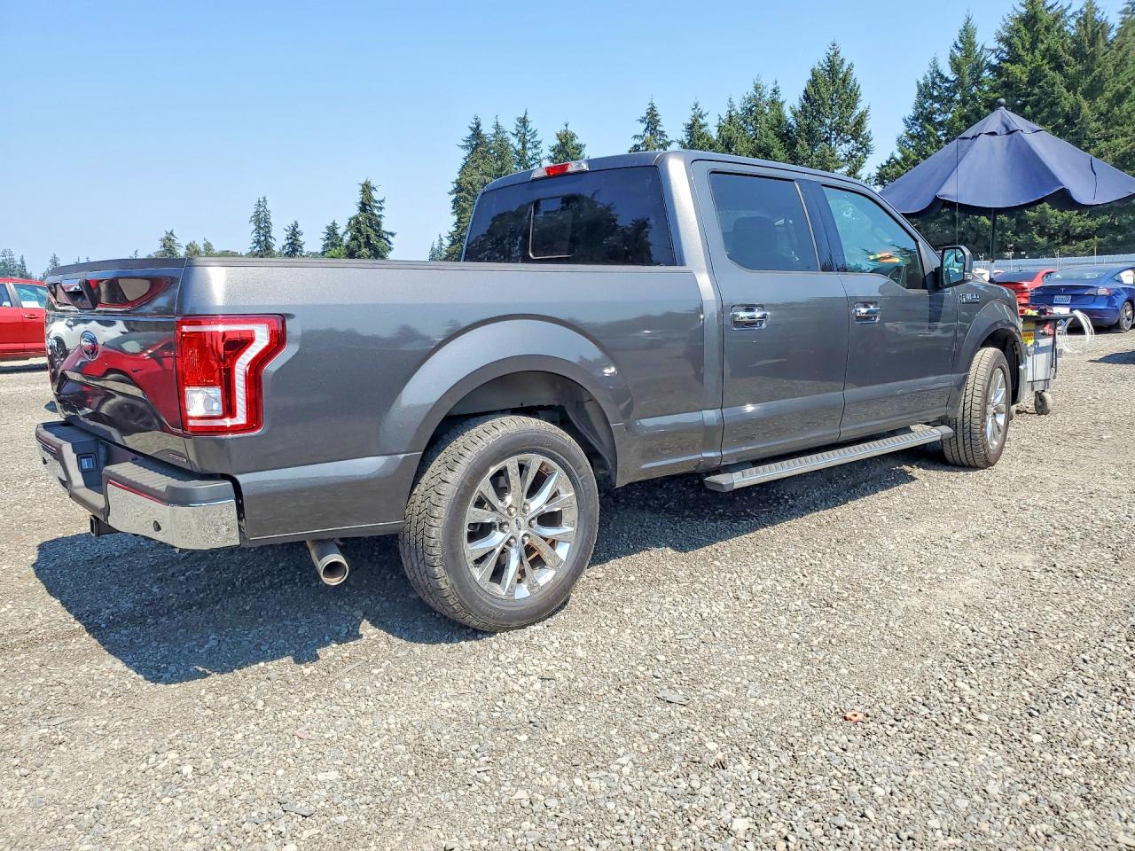 2015 Ford F150 Supercrew Gray vin: 1FTEW1CF7FKE17087