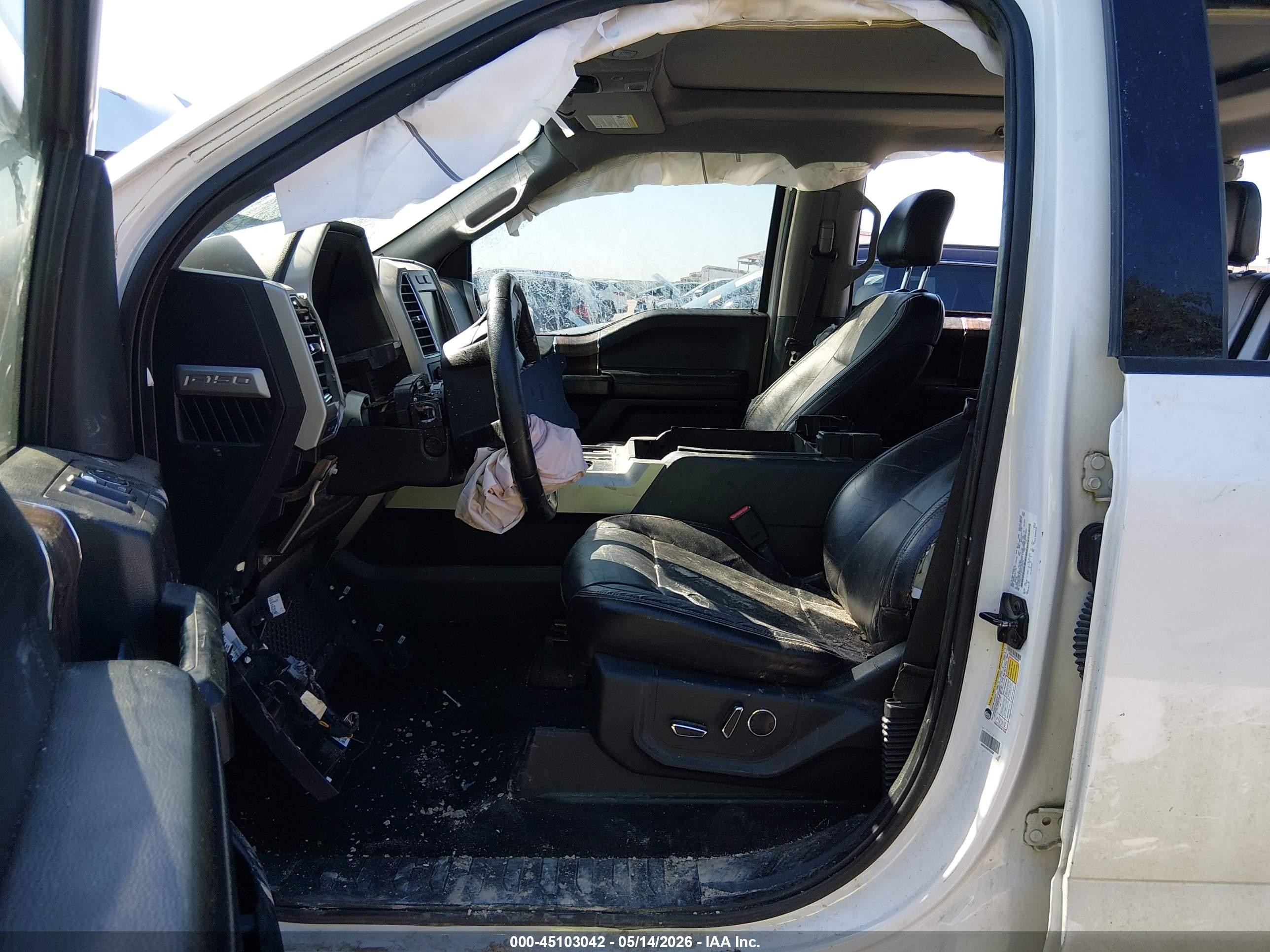 2015 Ford F-150 Lariat White vin: 1FTEW1CF7FKE28476