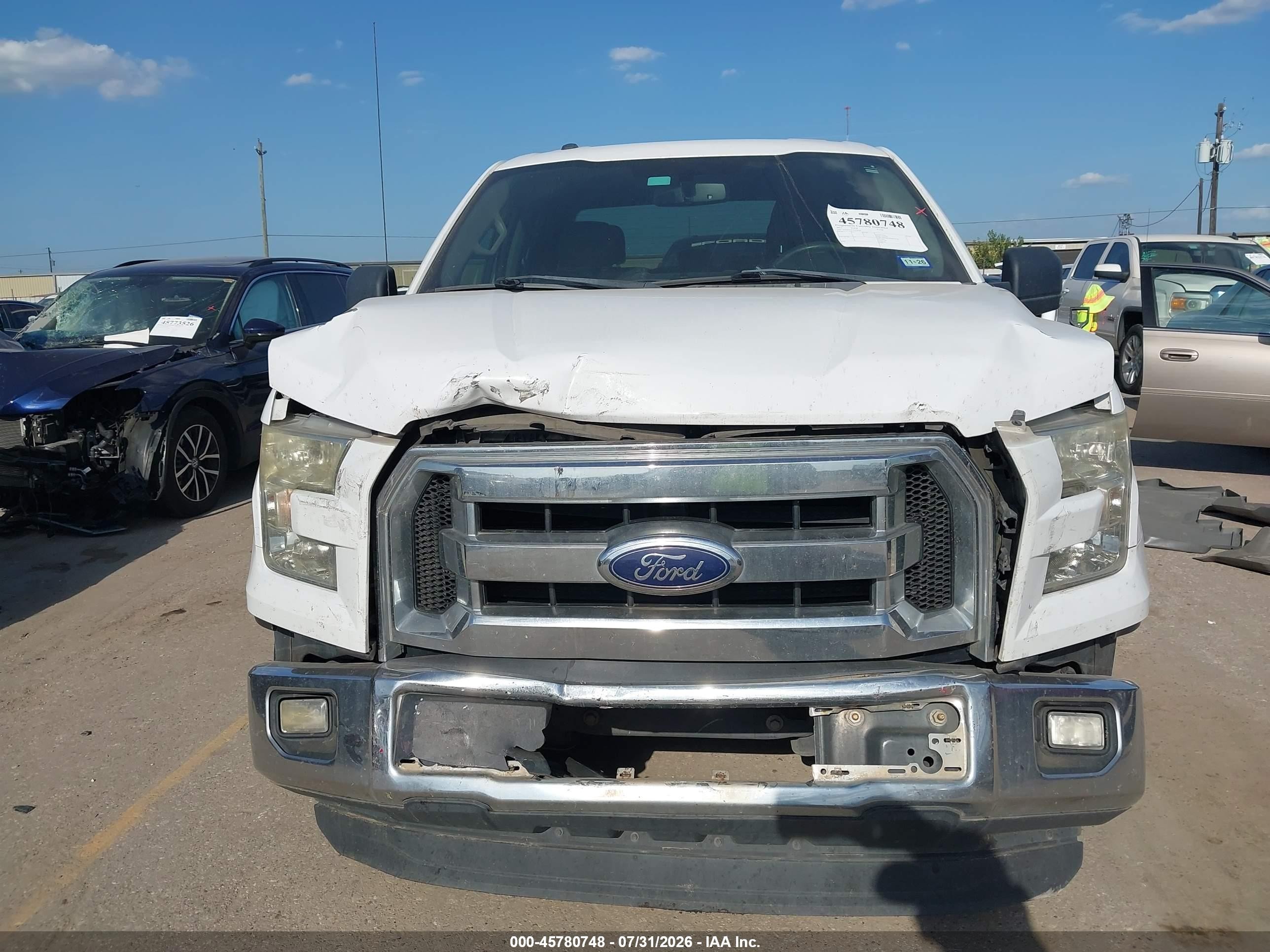2015 Ford F-150 Xlt White vin: 1FTEW1CF7FKF08585