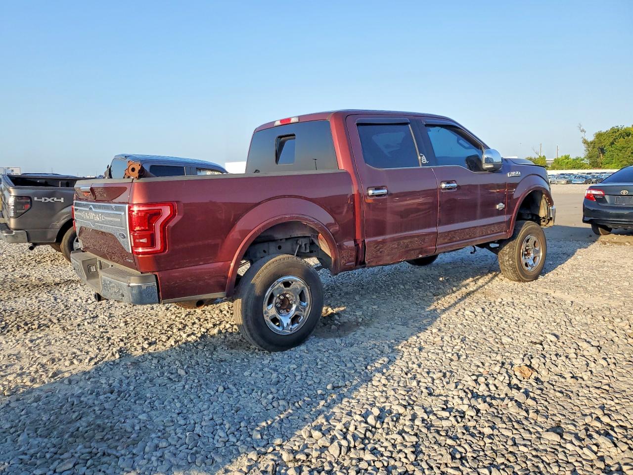 2015 Ford F150 Supercrew Burgundy vin: 1FTEW1CF8FFC70786