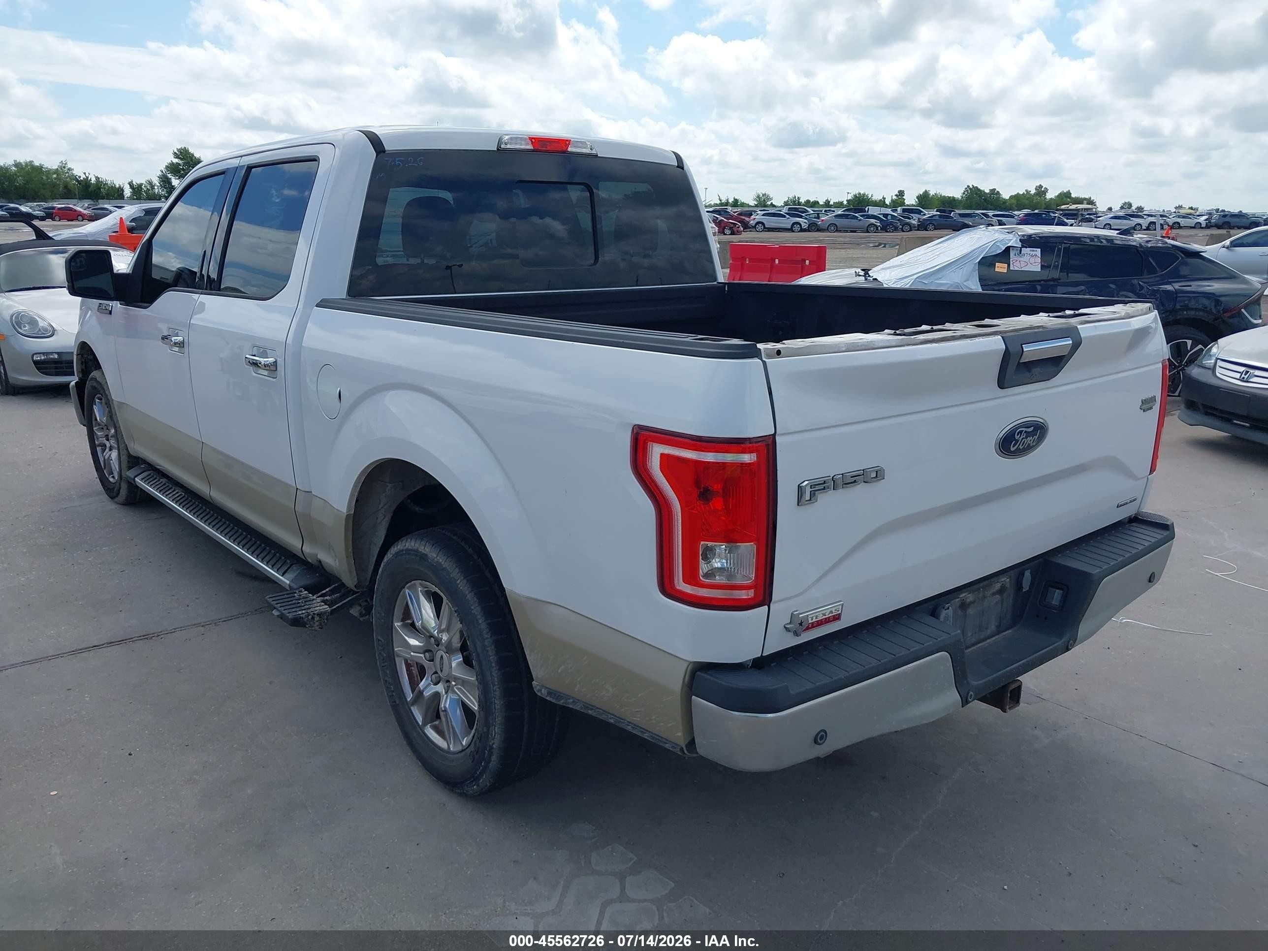2015 Ford F-150 King Ranch/lariat/platinum/xl/xlt White vin: 1FTEW1CF8FKE47764