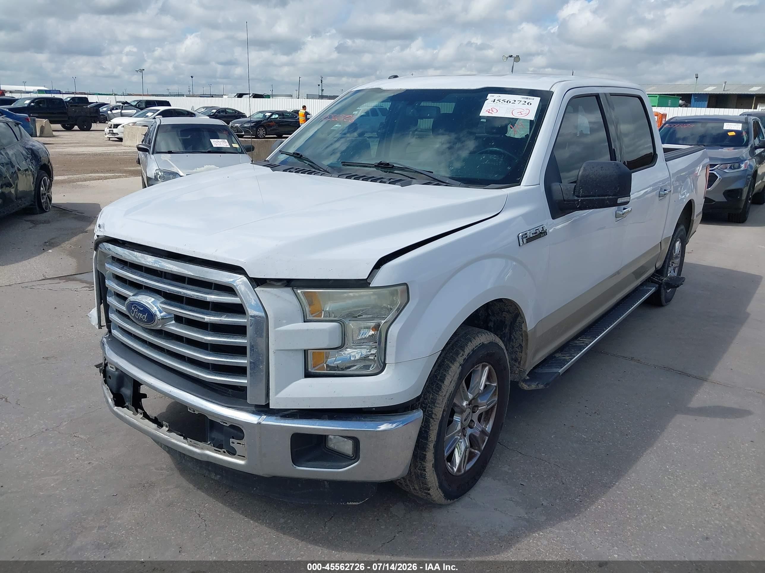 2015 Ford F-150 King Ranch/lariat/platinum/xl/xlt White vin: 1FTEW1CF8FKE47764