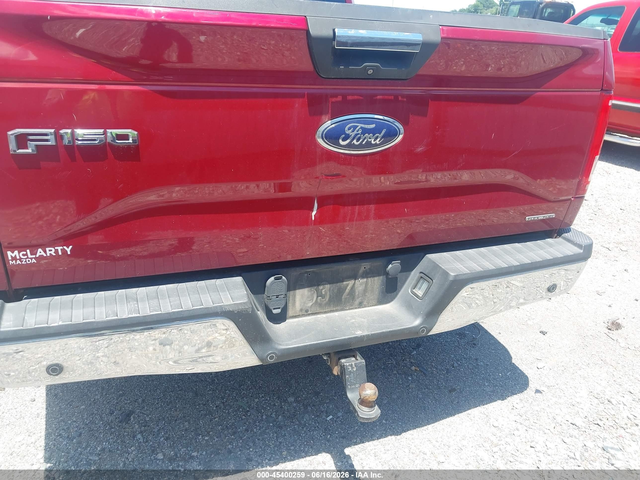 2015 Ford F-150 King Ranch/lariat/platinum/xl/xlt Maroon vin: 1FTEW1CF9FFA37578