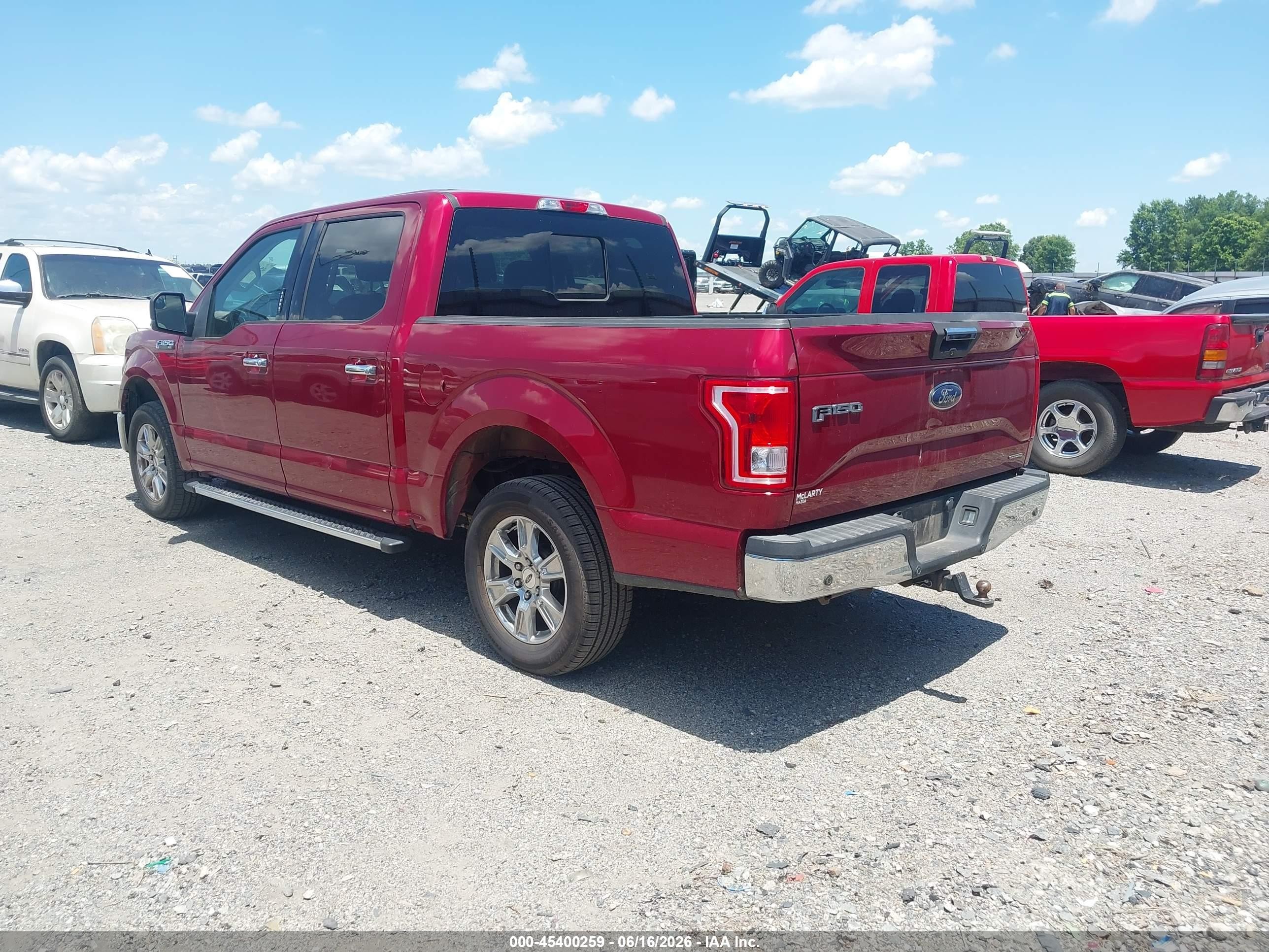 2015 Ford F-150 King Ranch/lariat/platinum/xl/xlt Maroon vin: 1FTEW1CF9FFA37578