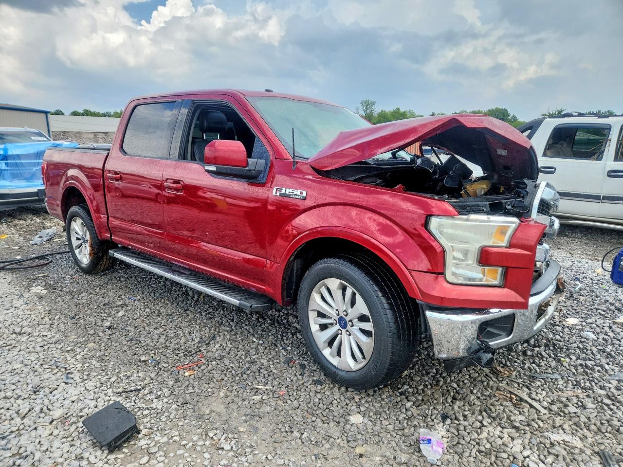 2015 Ford F150 Supercrew Red vin: 1FTEW1CF9FFA84030