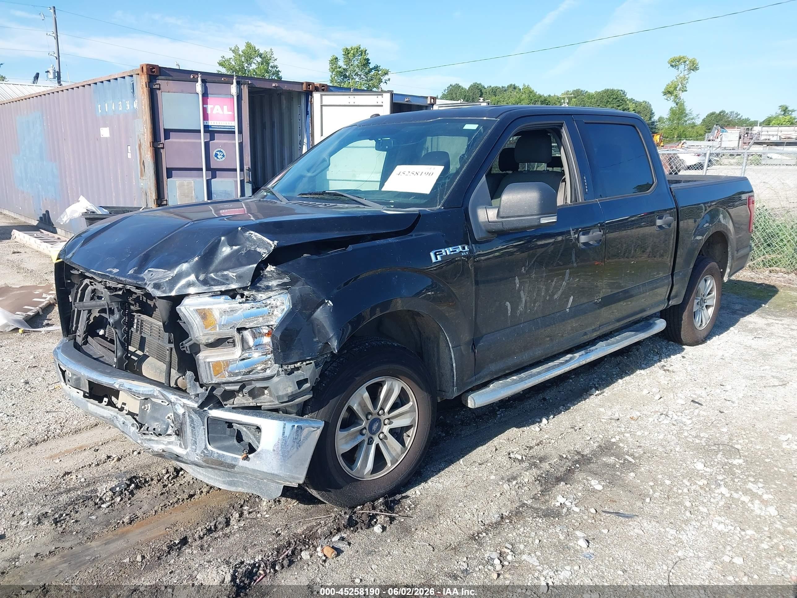 2016 Ford F-150 Xlt Black vin: 1FTEW1CF9GFD31368