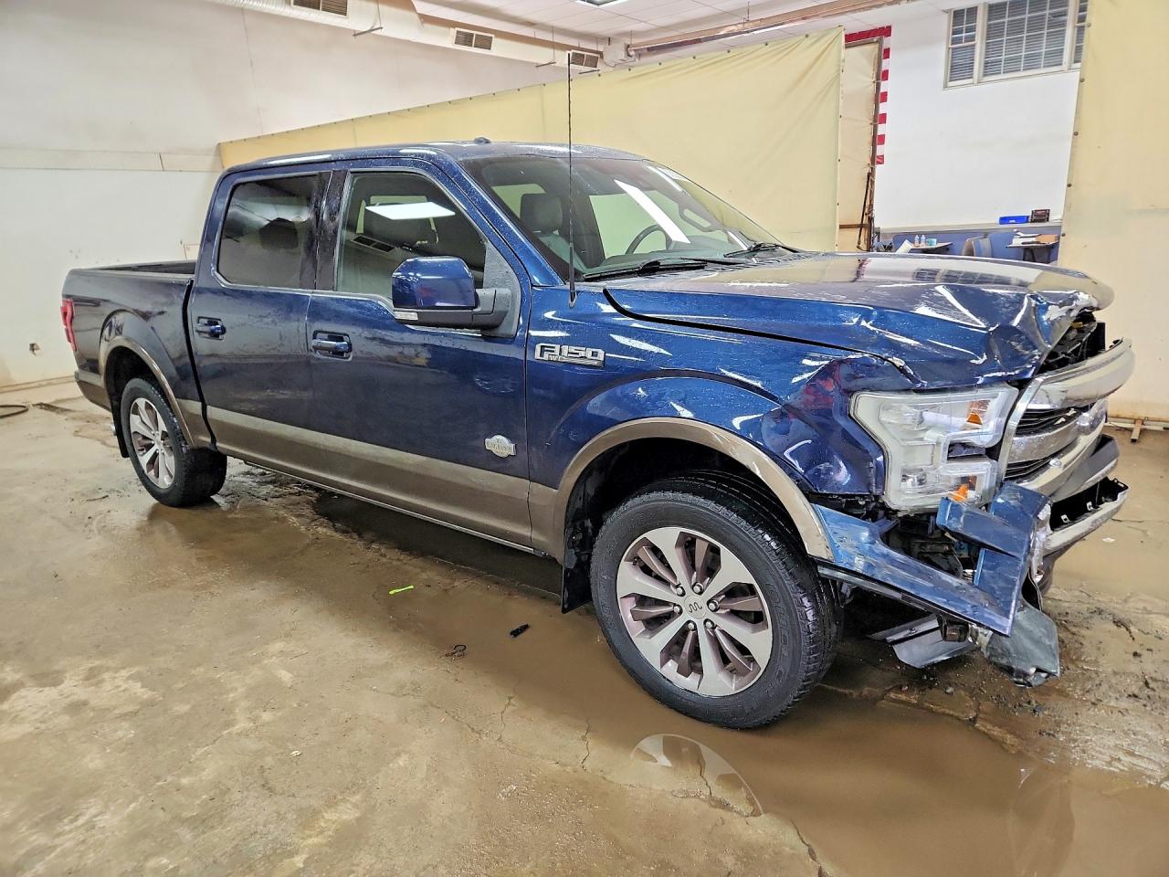 2015 Ford F150 Supercrew Blue vin: 1FTEW1CFXFFB24647