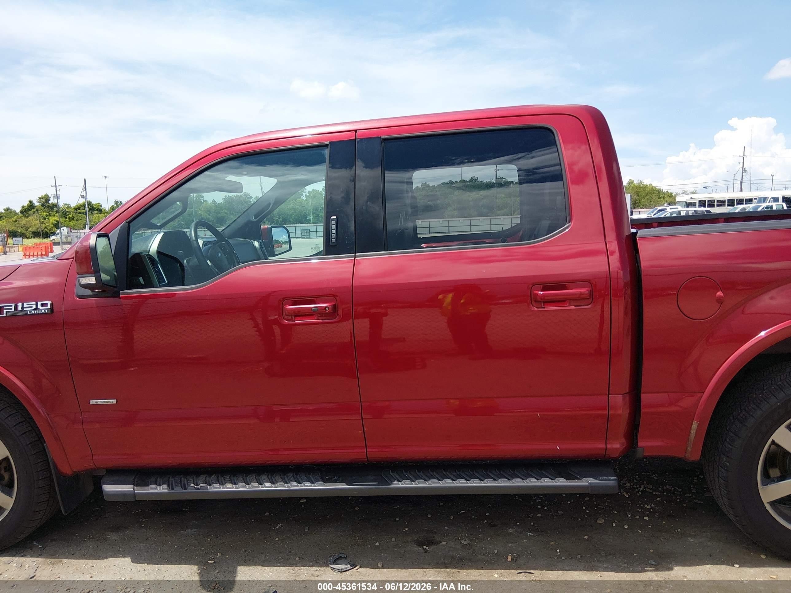 2015 Ford F-150 Lariat Red vin: 1FTEW1CG1FKD01182