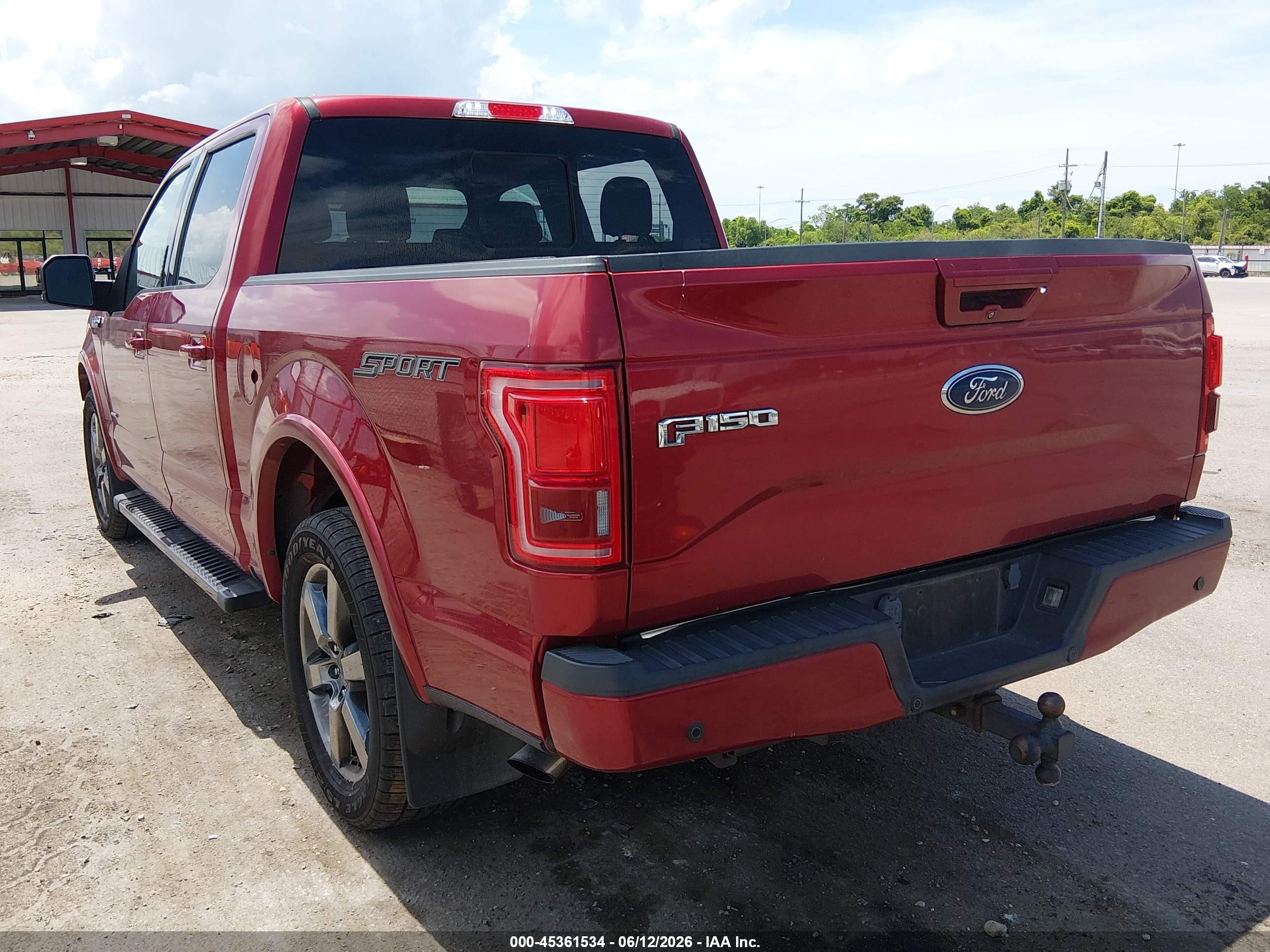2015 Ford F-150 Lariat Red vin: 1FTEW1CG1FKD01182