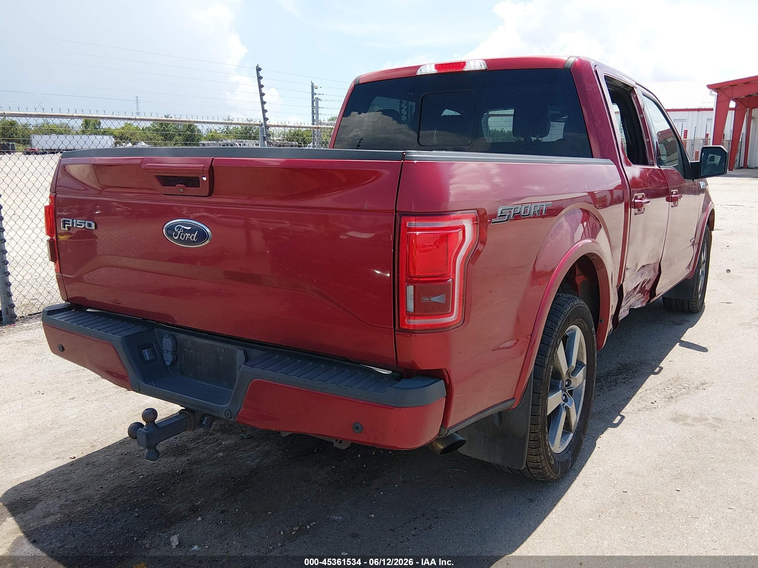 2015 Ford F-150 Lariat Red vin: 1FTEW1CG1FKD01182