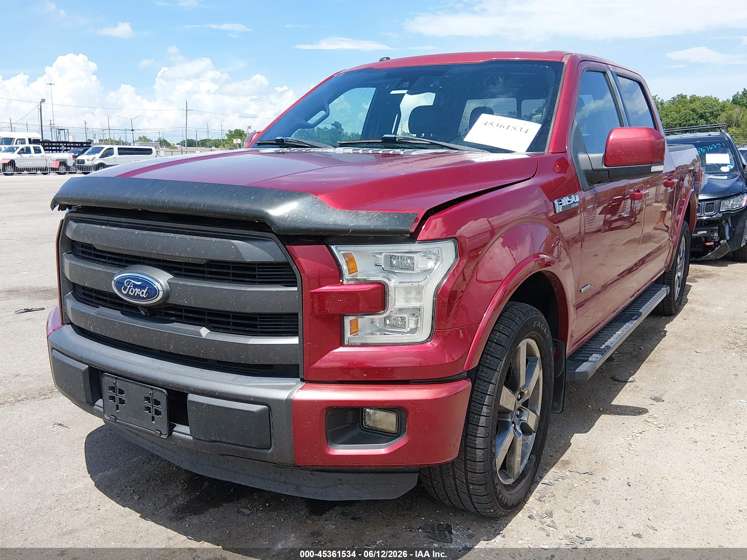 2015 Ford F-150 Lariat Red vin: 1FTEW1CG1FKD01182