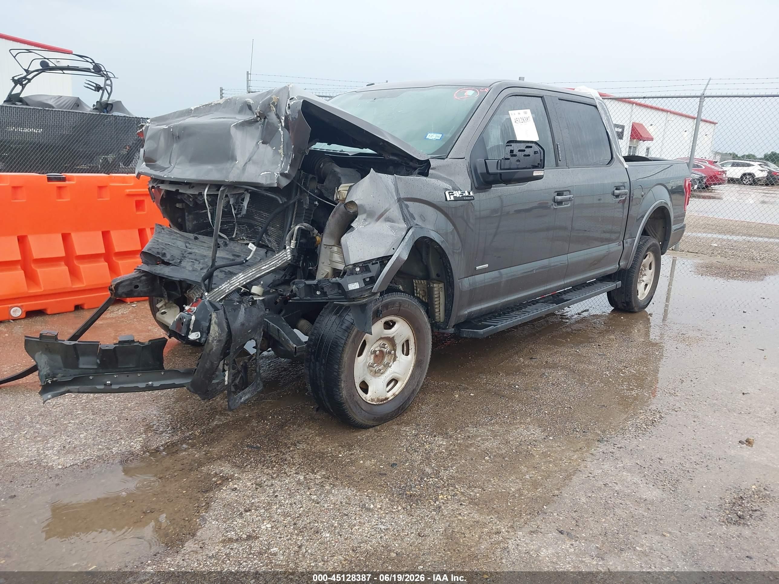 2015 Ford F-150 Lariat Серый vin: 1FTEW1CG1FKE38364