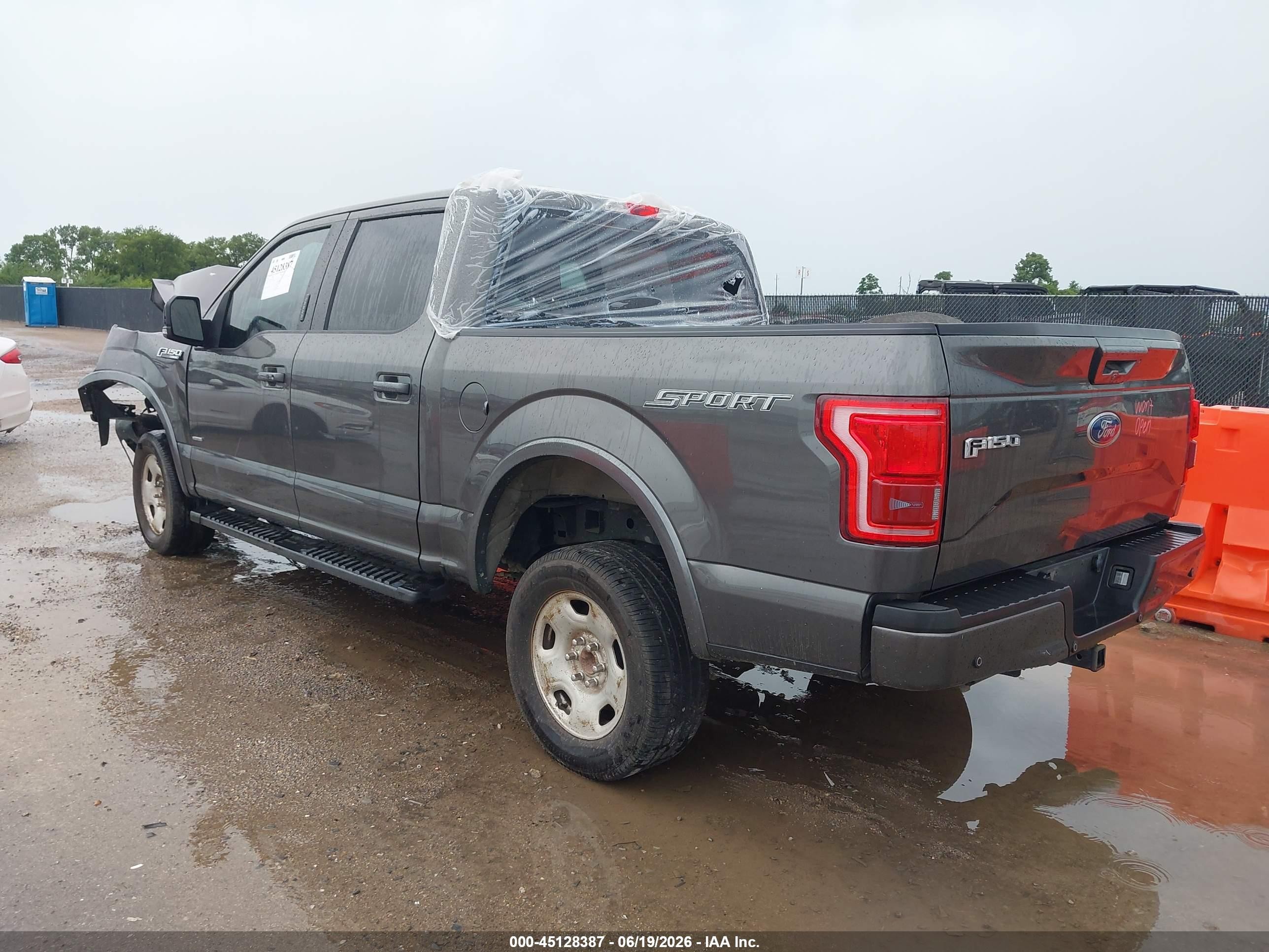 2015 Ford F-150 Lariat Серый vin: 1FTEW1CG1FKE38364