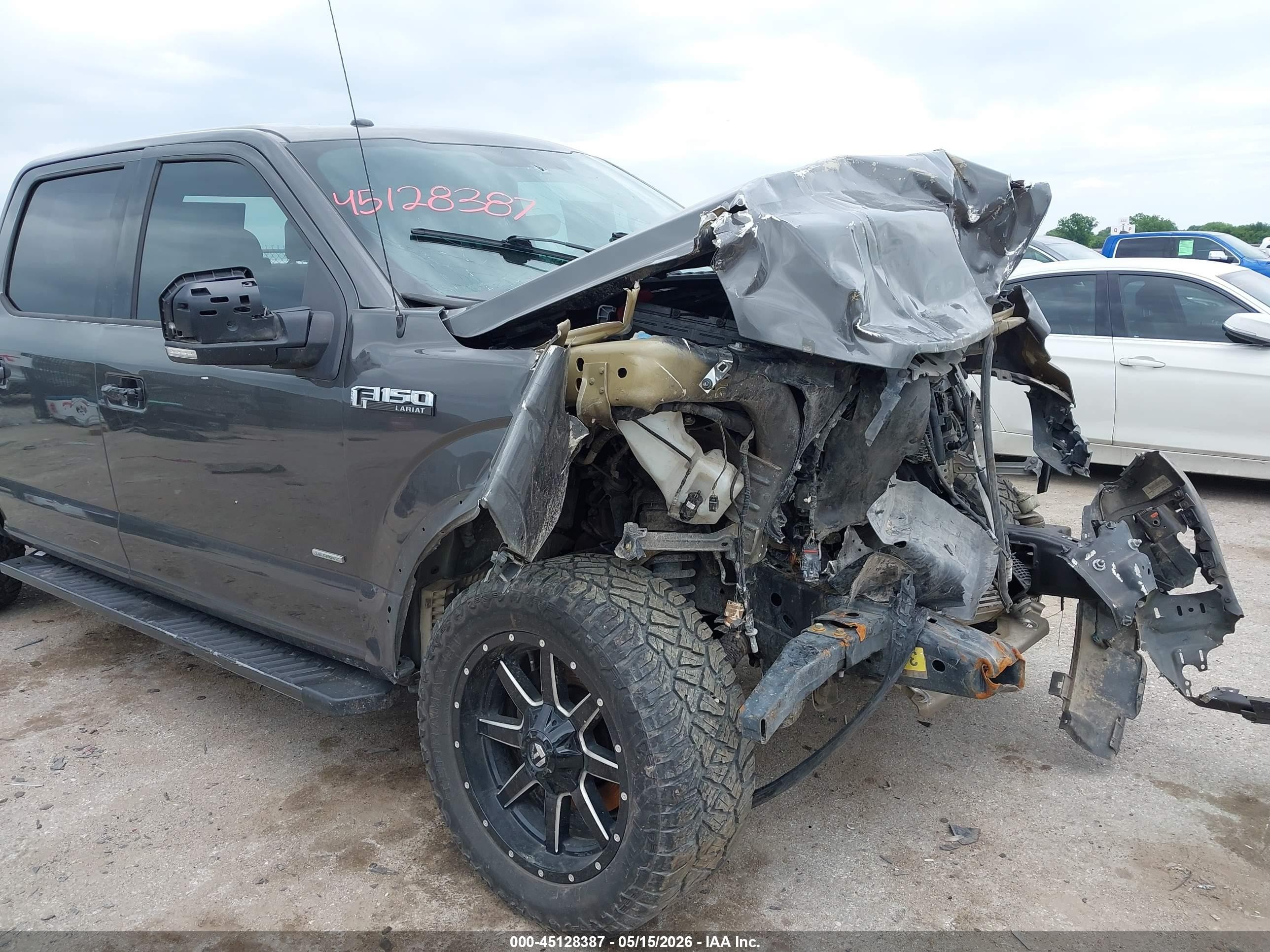 2015 Ford F-150 Lariat Серый vin: 1FTEW1CG1FKE38364