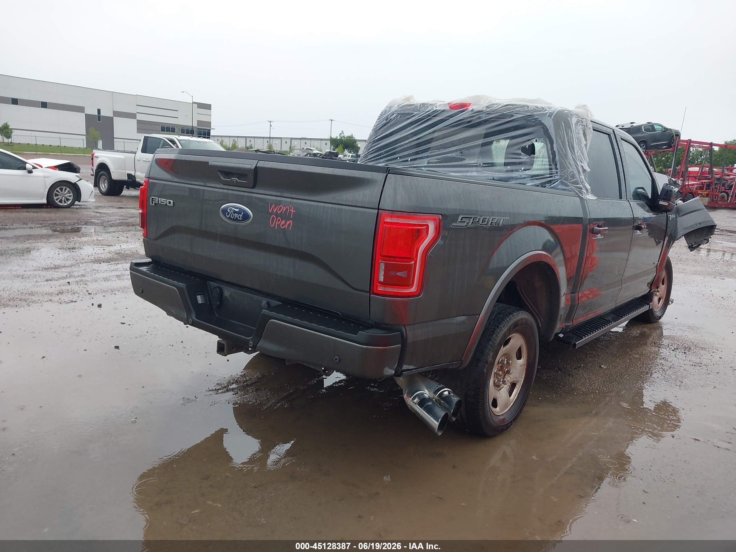 2015 Ford F-150 Lariat Серый vin: 1FTEW1CG1FKE38364