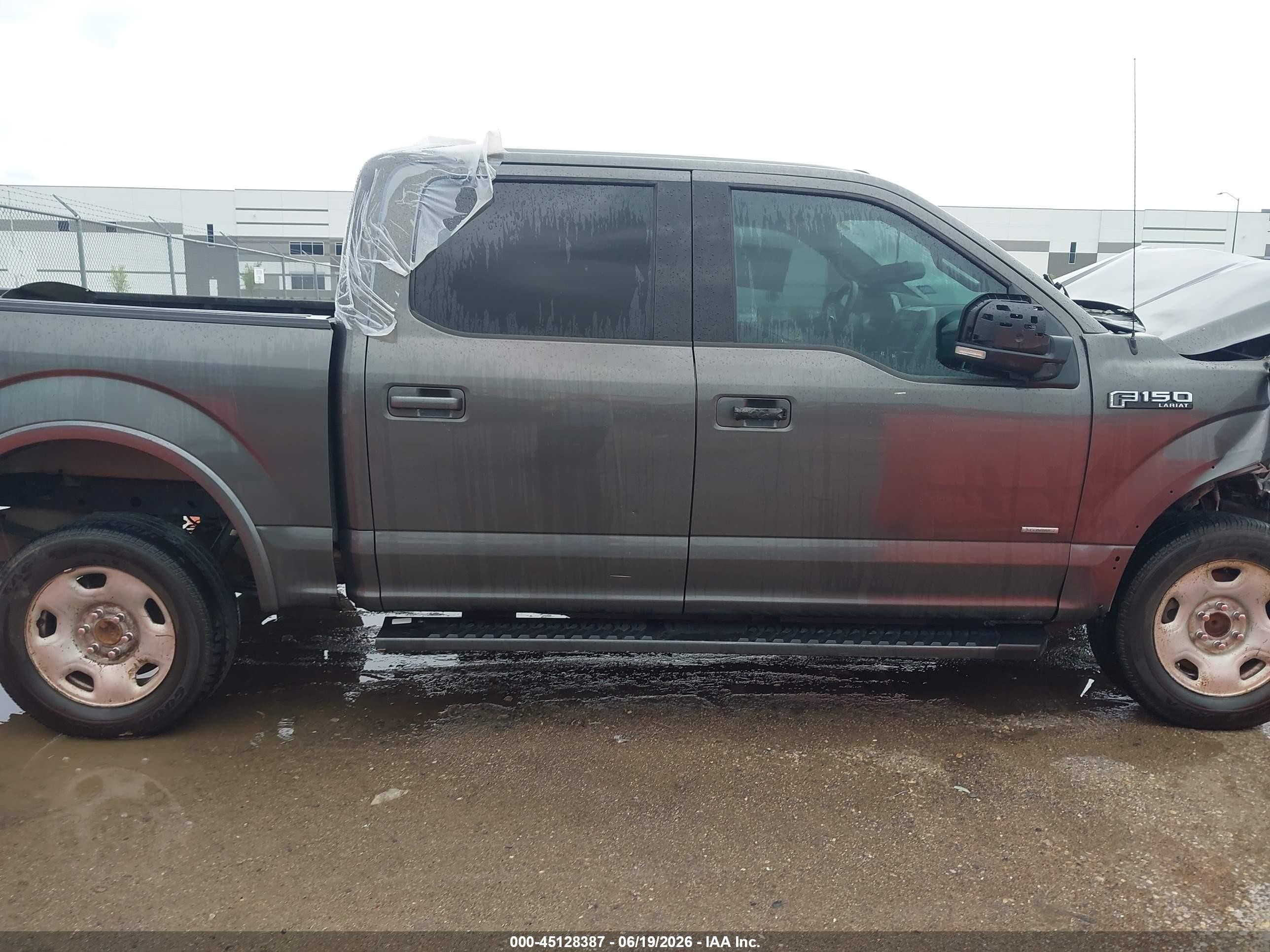 2015 Ford F-150 Lariat Серый vin: 1FTEW1CG1FKE38364