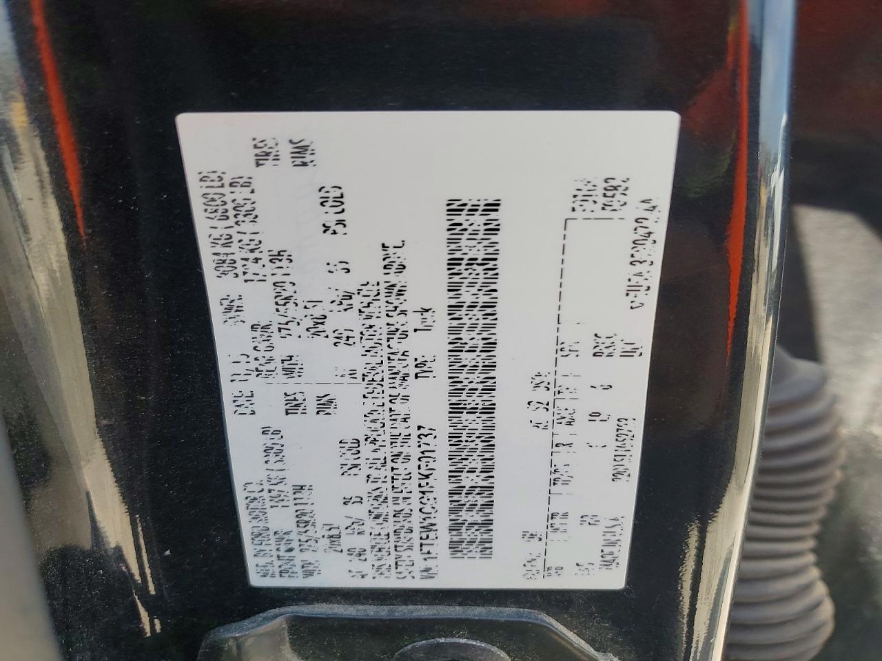 2015 Ford F150 Supercrew Black vin: 1FTEW1CG1FKF01737