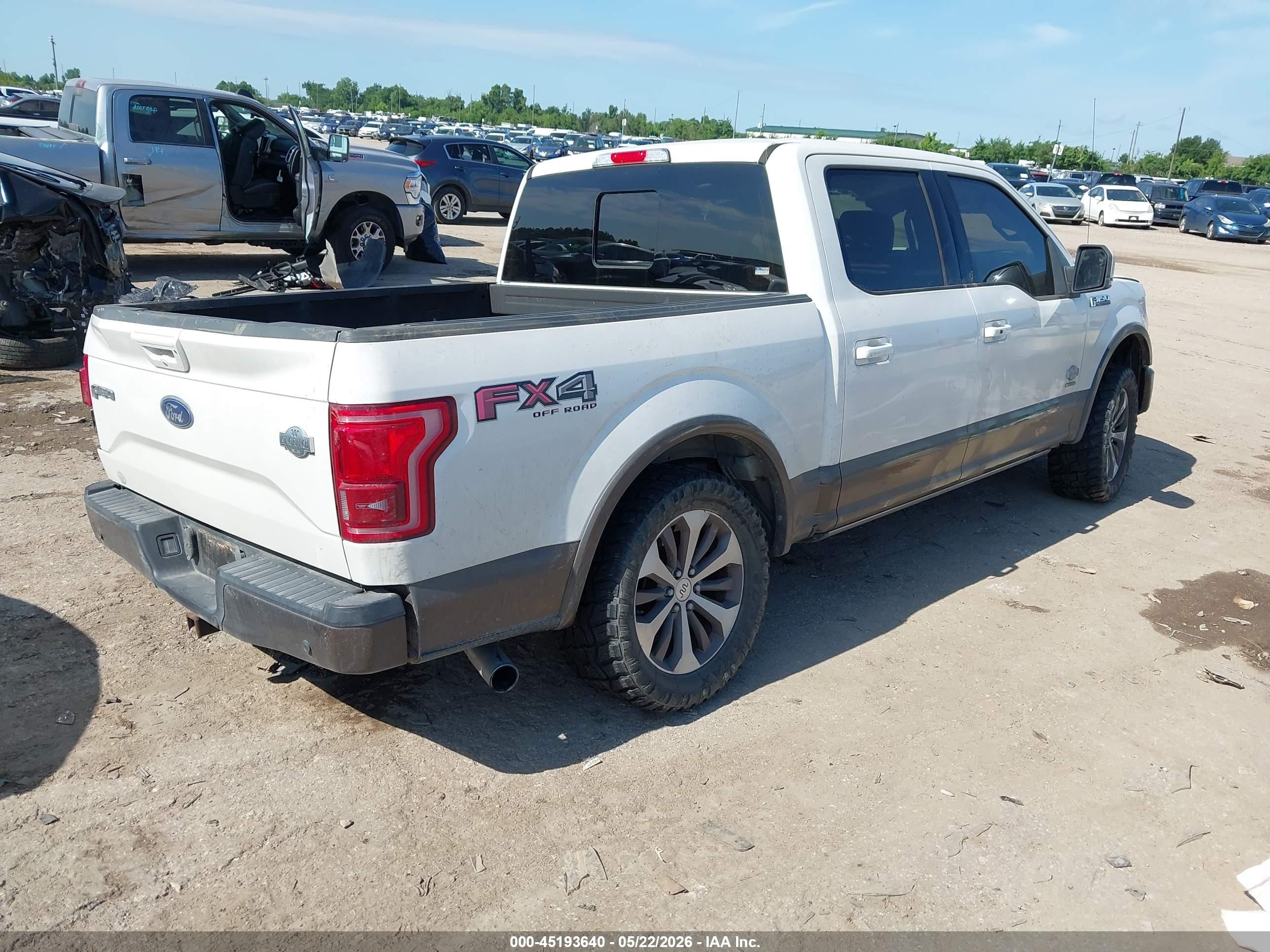 2015 Ford F-150 King Ranch White vin: 1FTEW1CG2FFD08151