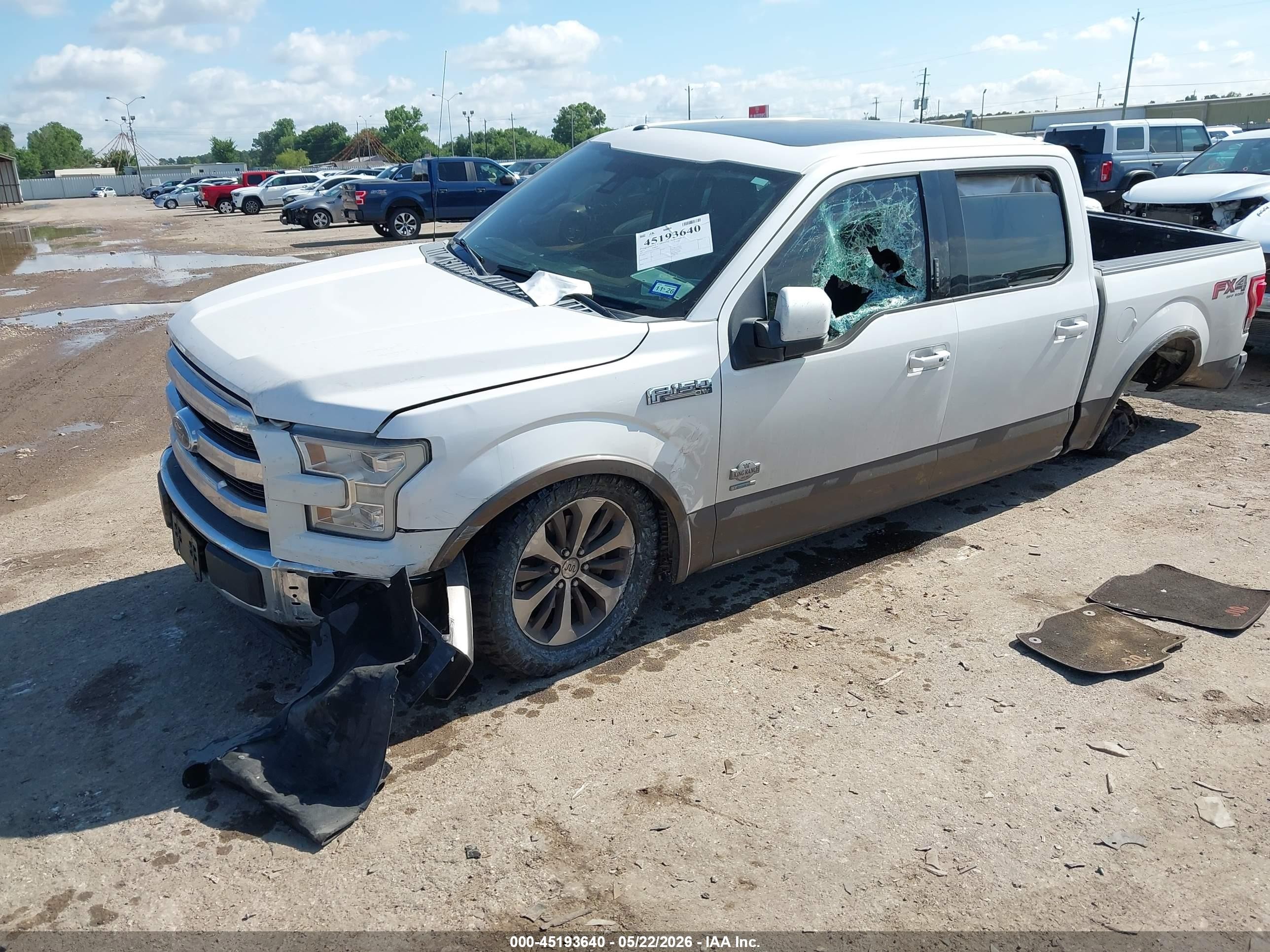 2015 Ford F-150 King Ranch White vin: 1FTEW1CG2FFD08151