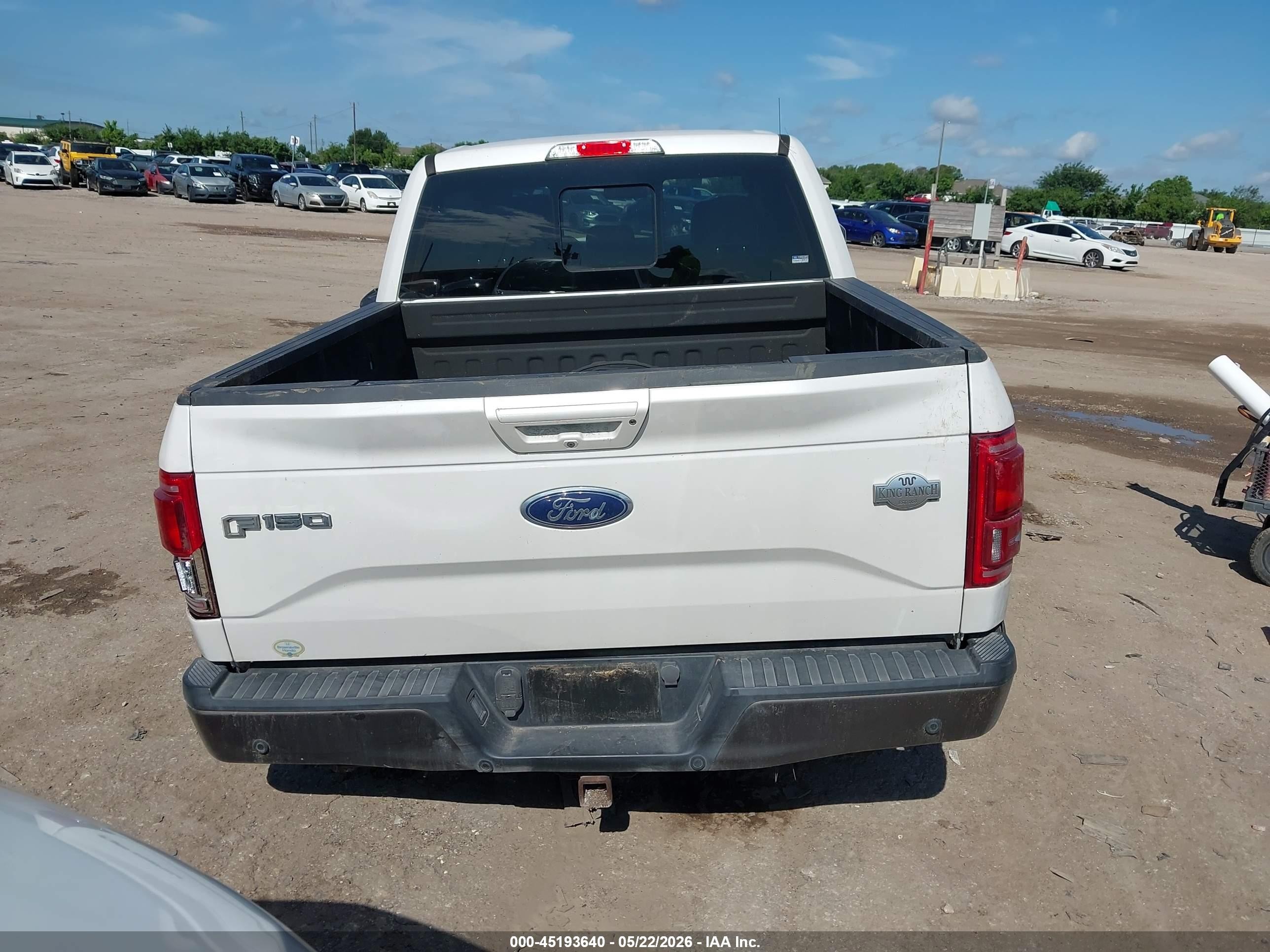 2015 Ford F-150 King Ranch White vin: 1FTEW1CG2FFD08151
