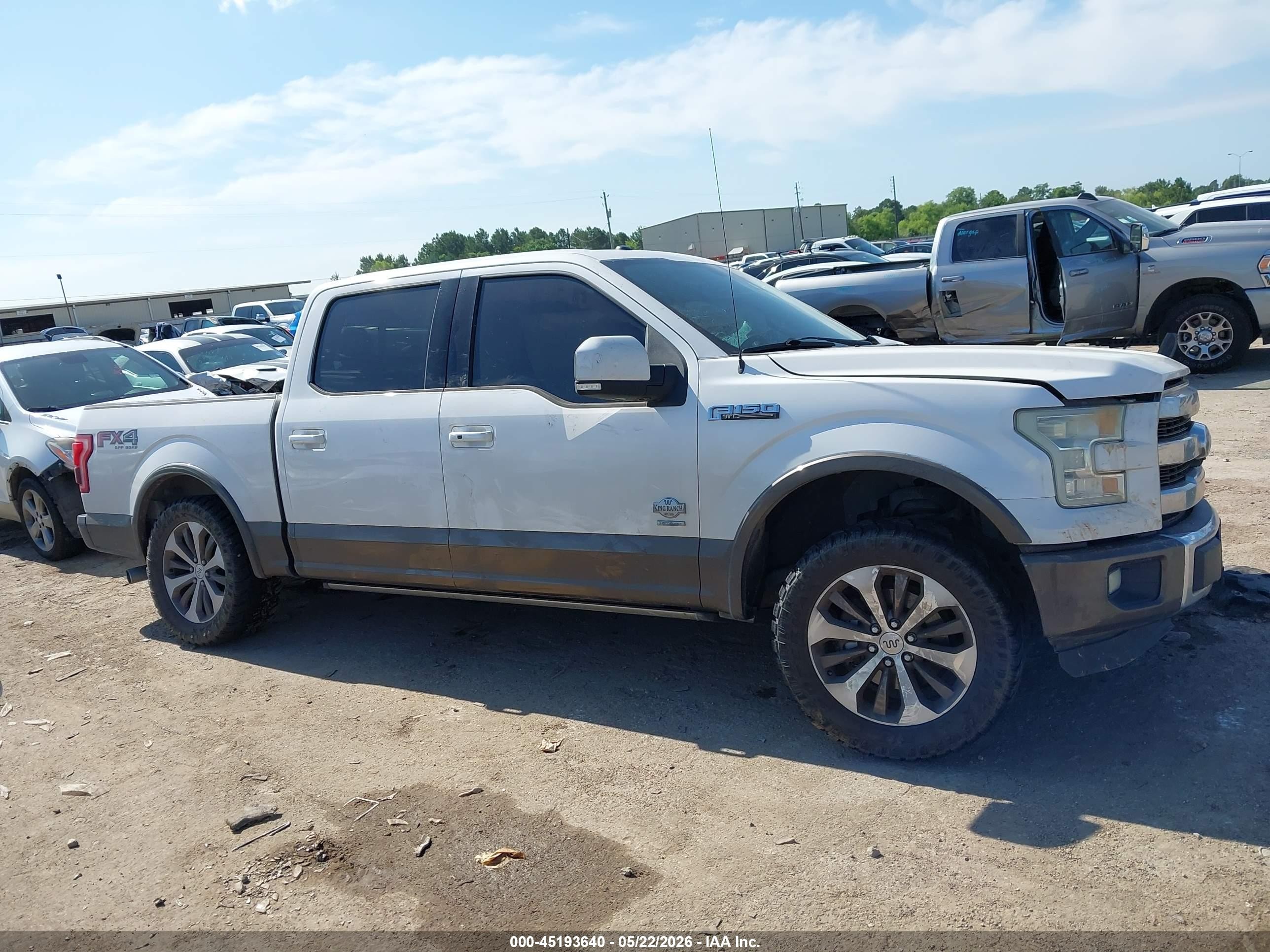 2015 Ford F-150 King Ranch White vin: 1FTEW1CG2FFD08151