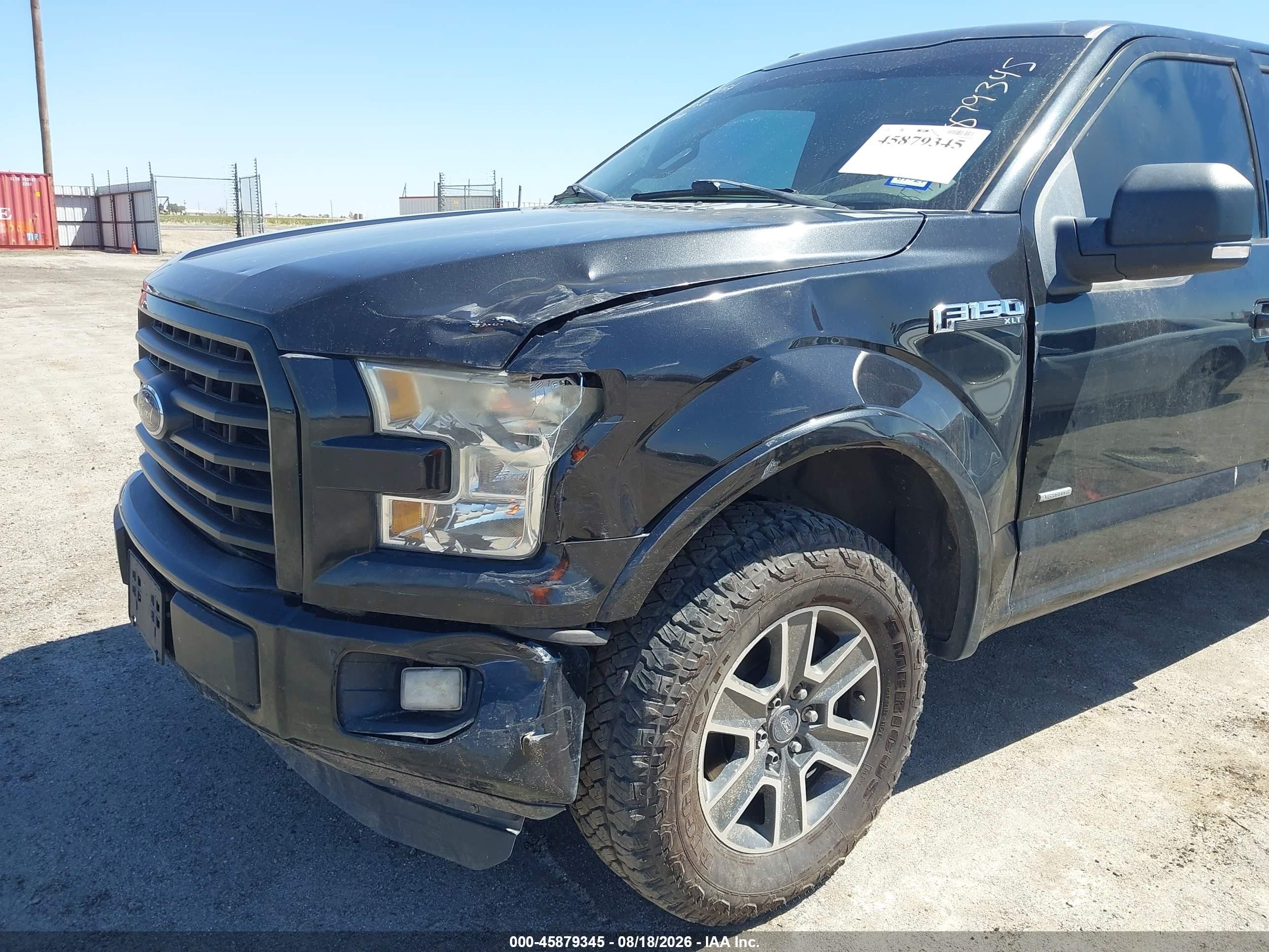 2015 Ford F150 Supercrew Black vin: 1FTEW1CG2FKD65537