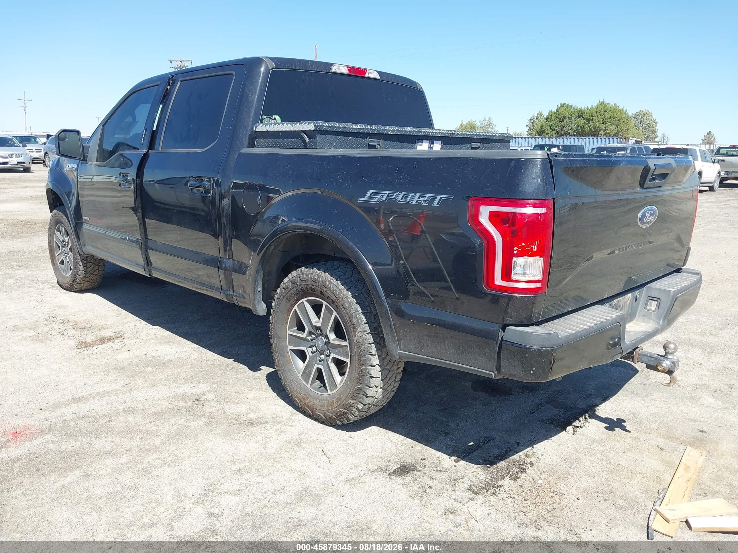 2015 Ford F150 Supercrew Black vin: 1FTEW1CG2FKD65537