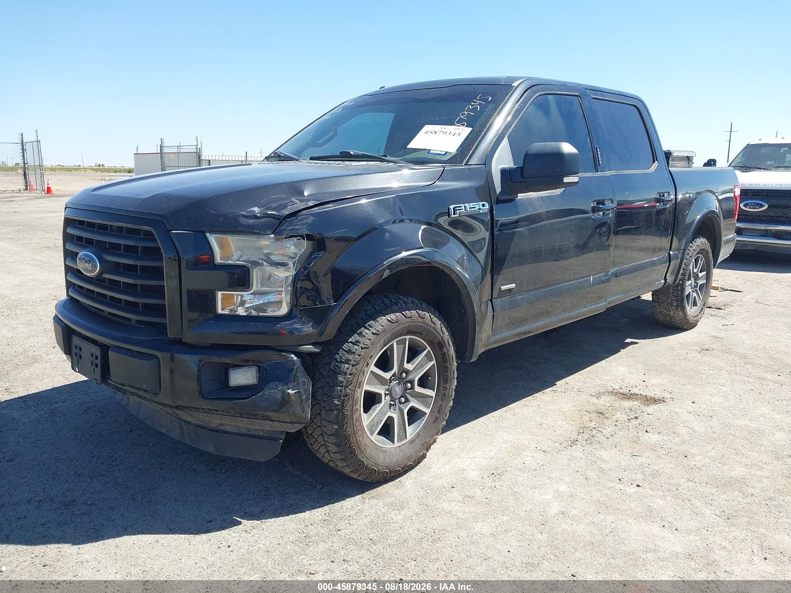 2015 Ford F150 Supercrew Black vin: 1FTEW1CG2FKD65537
