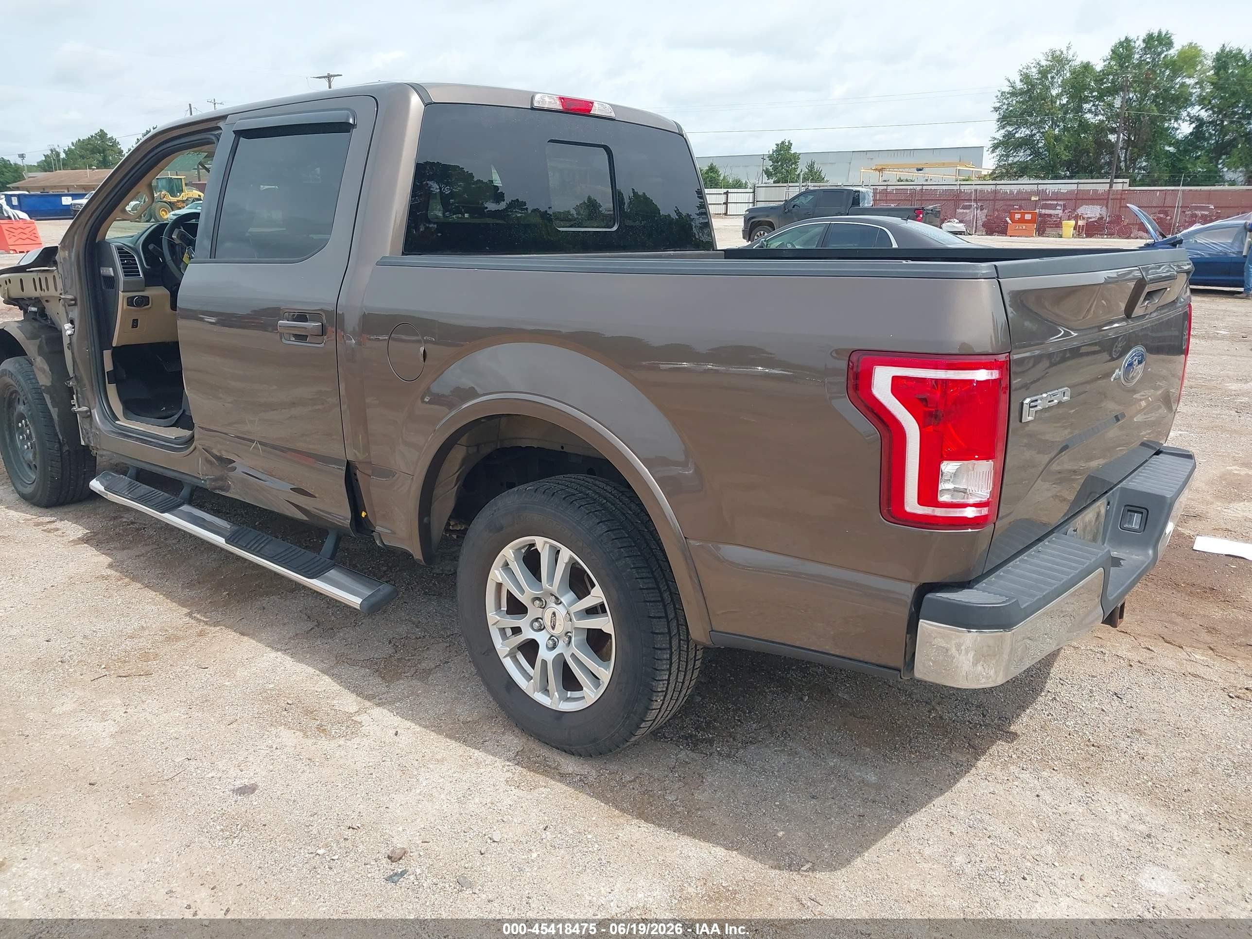 2015 Ford F-150 Lariat Brown vin: 1FTEW1CG3FKE37488
