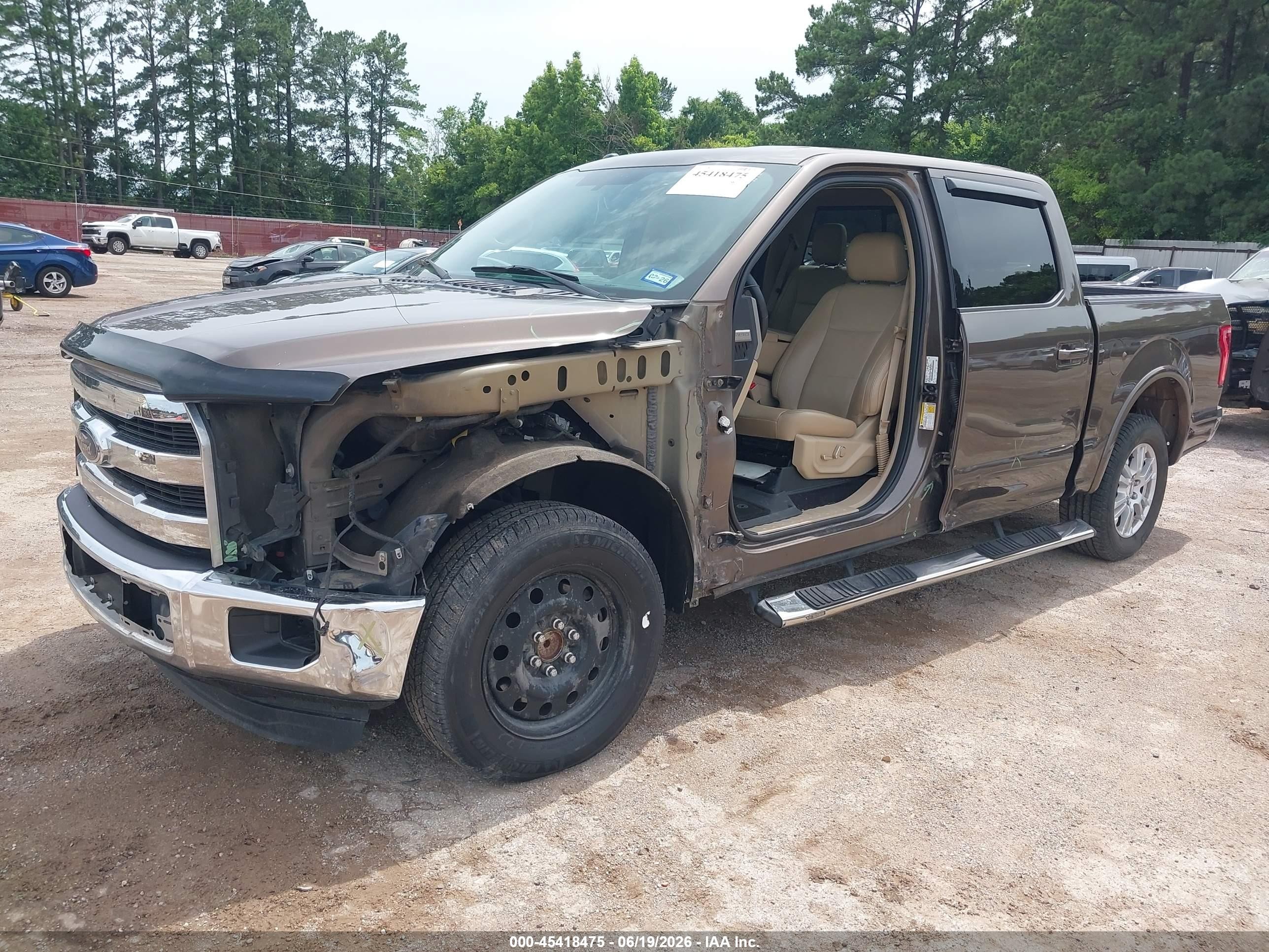 2015 Ford F-150 Lariat Brown vin: 1FTEW1CG3FKE37488