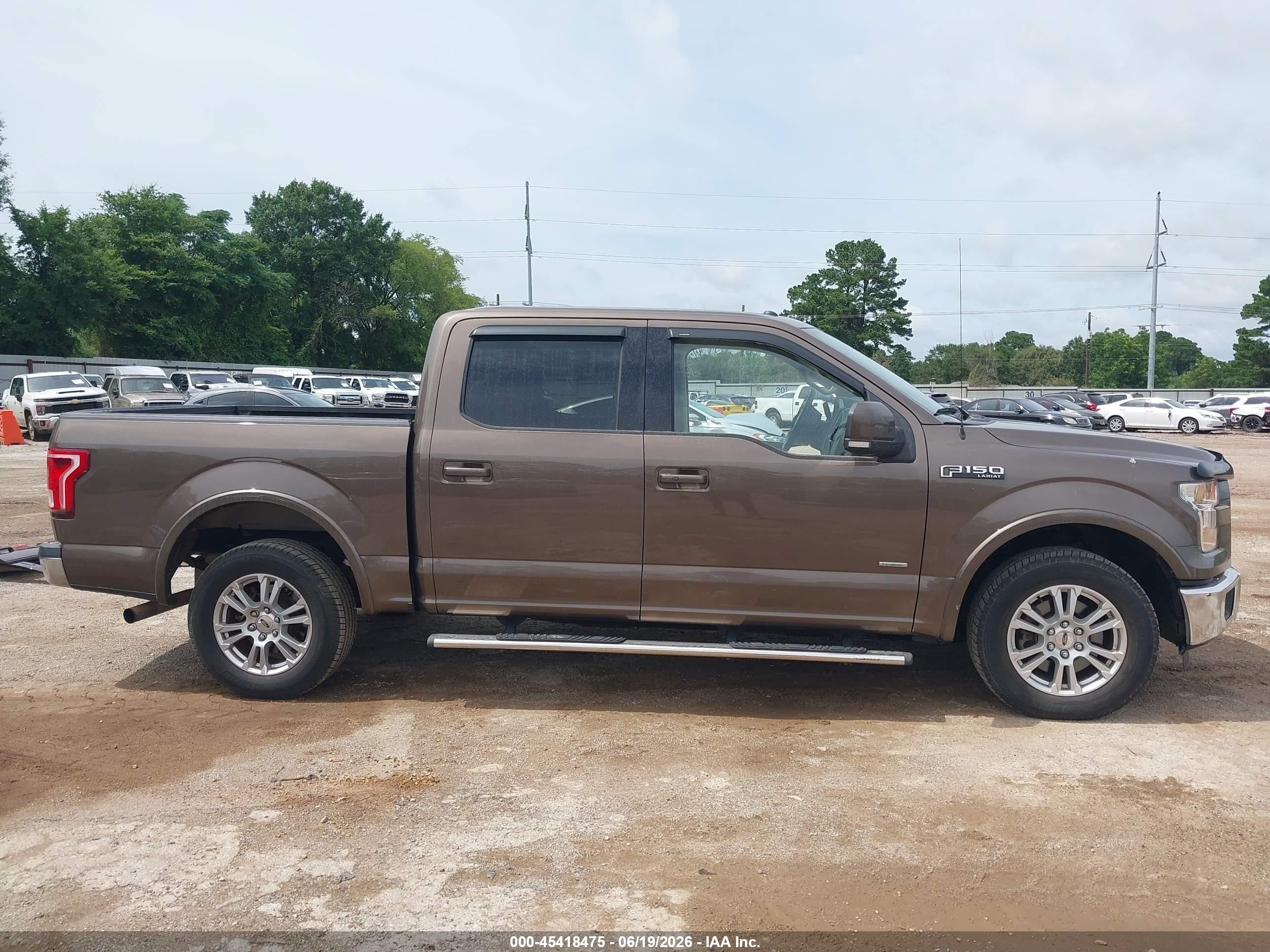 2015 Ford F-150 Lariat Brown vin: 1FTEW1CG3FKE37488