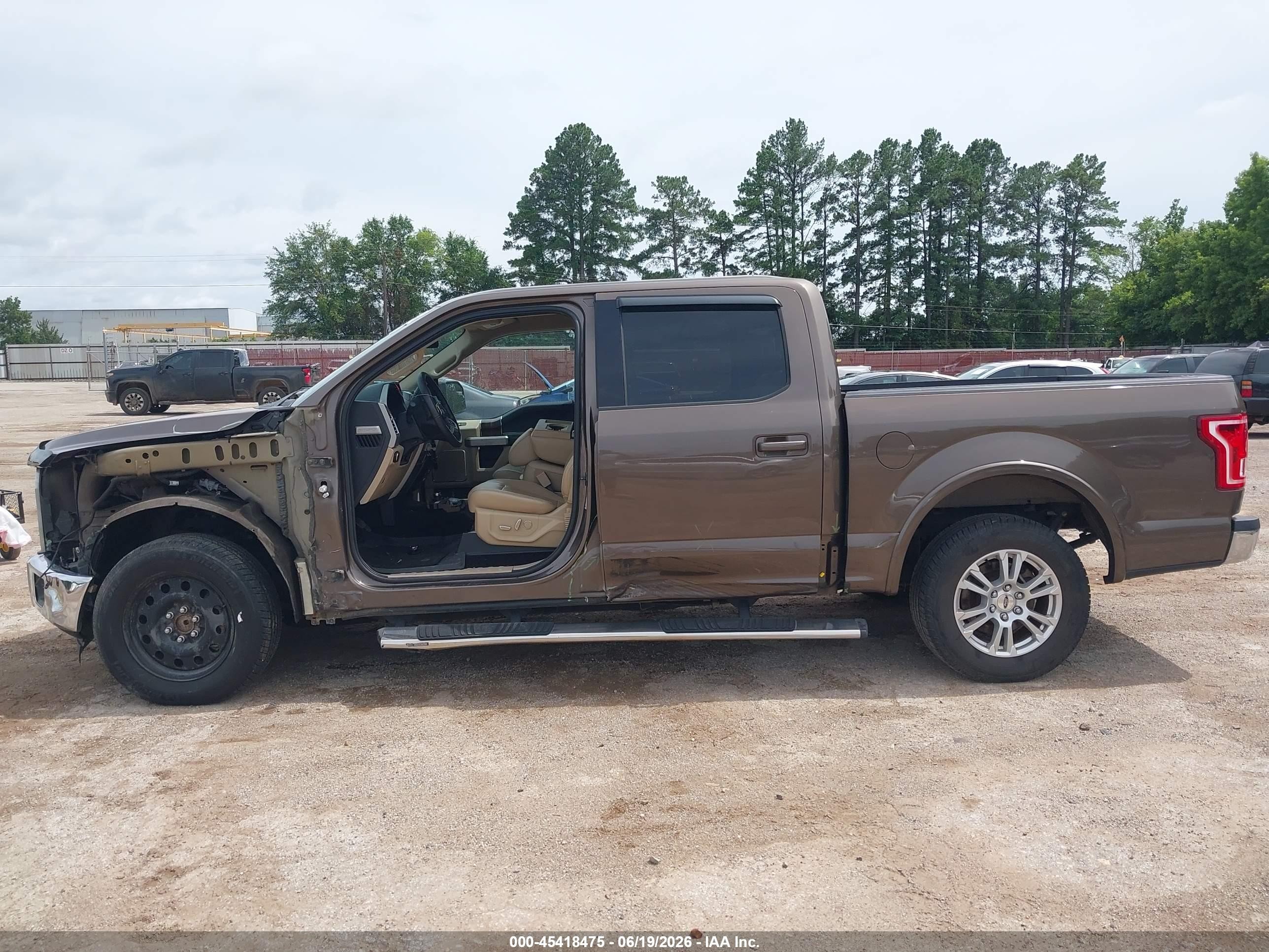 2015 Ford F-150 Lariat Brown vin: 1FTEW1CG3FKE37488