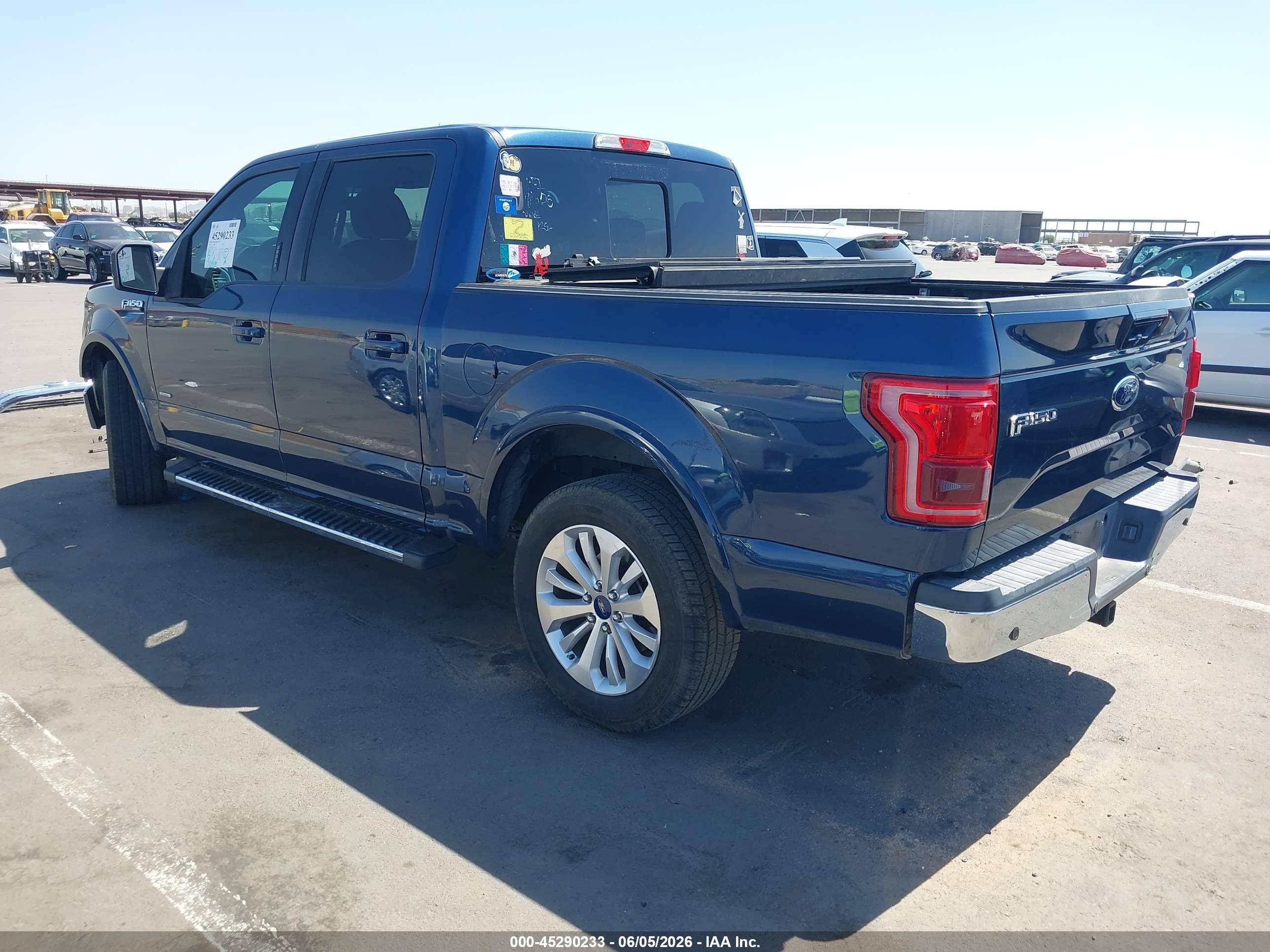 2016 Ford F-150 Lariat Синий vin: 1FTEW1CG3GKF71256