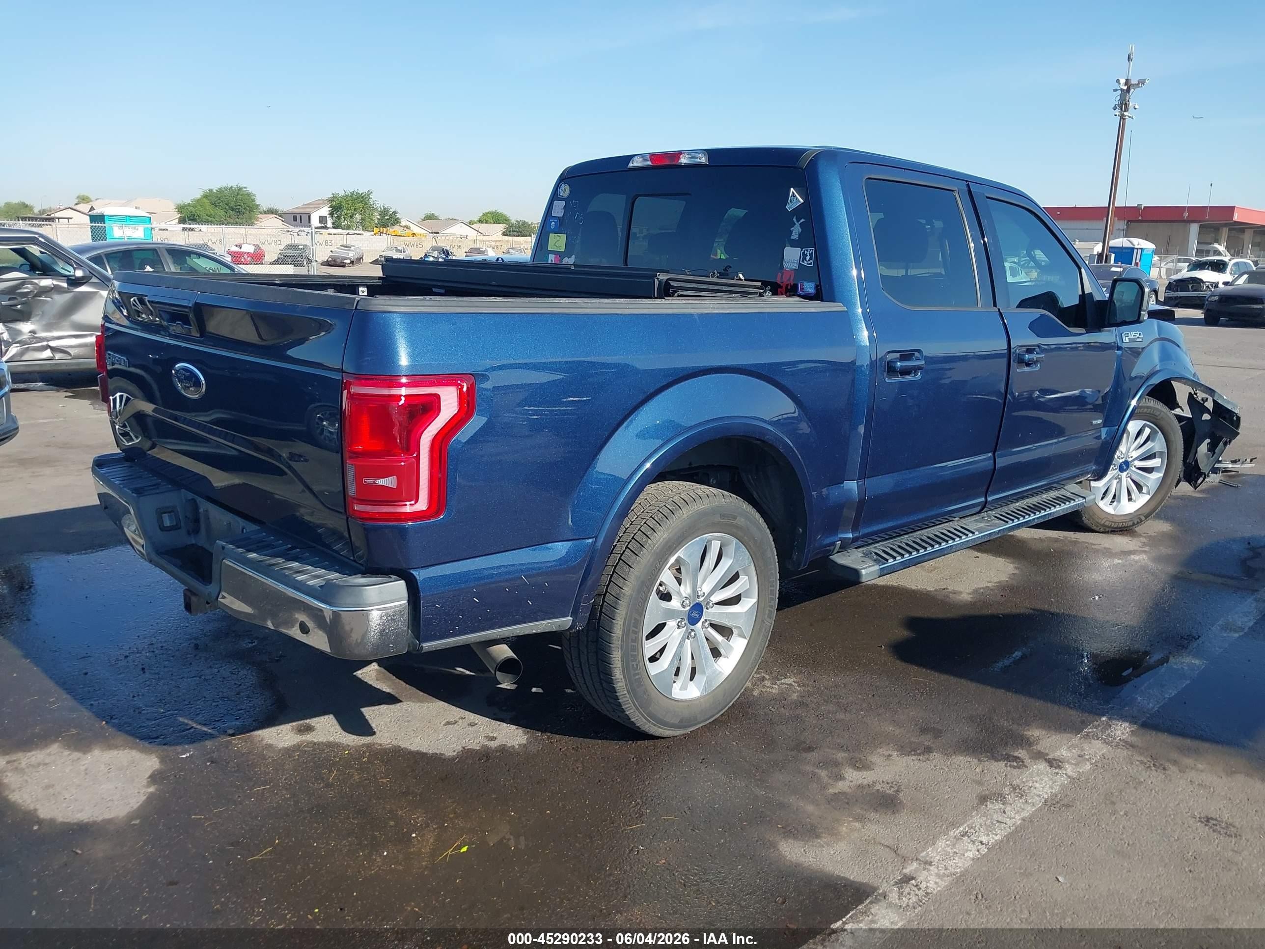 2016 Ford F-150 Lariat Синий vin: 1FTEW1CG3GKF71256