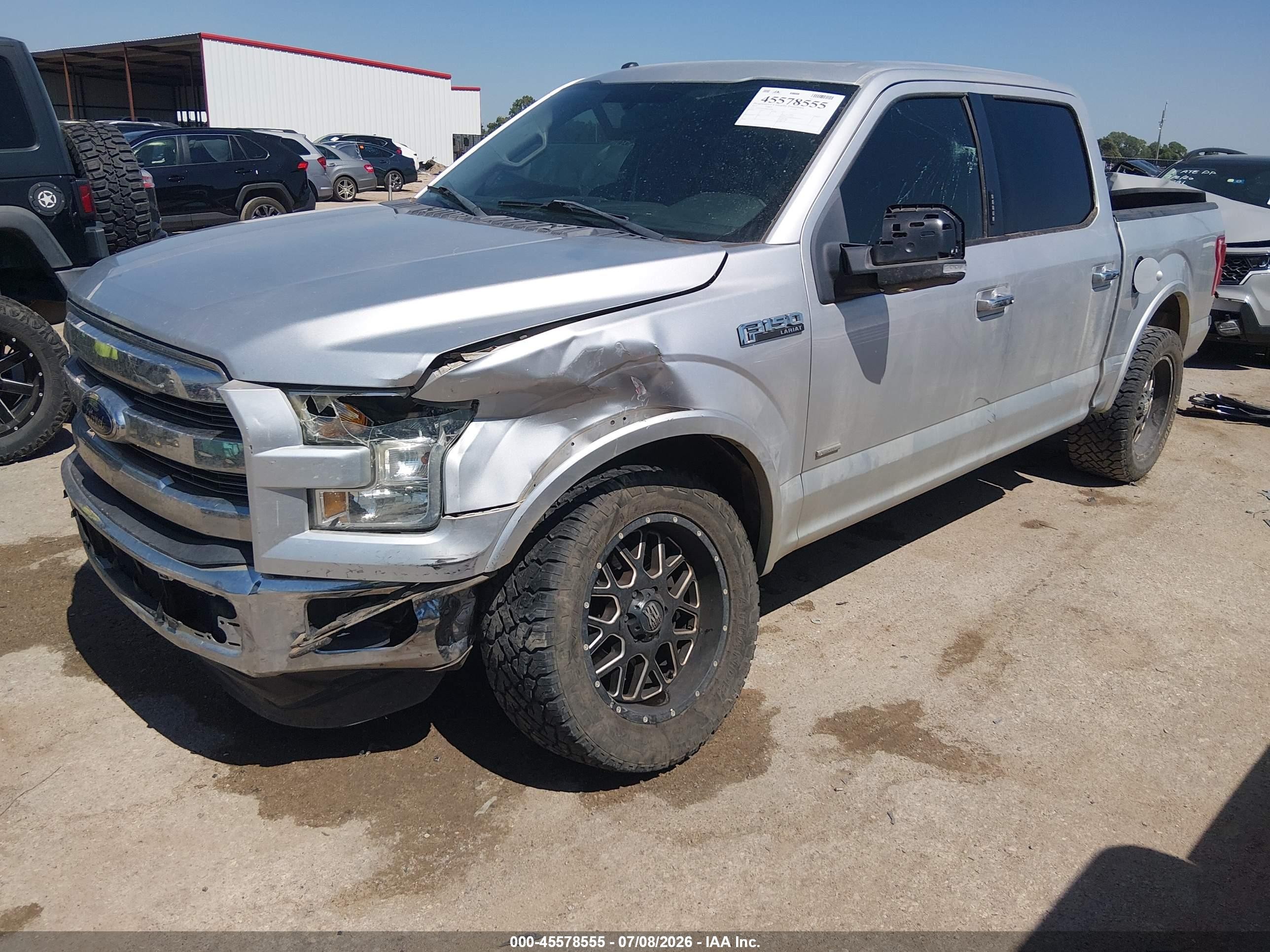 2015 Ford F-150 Lariat Silver vin: 1FTEW1CG4FKE15046