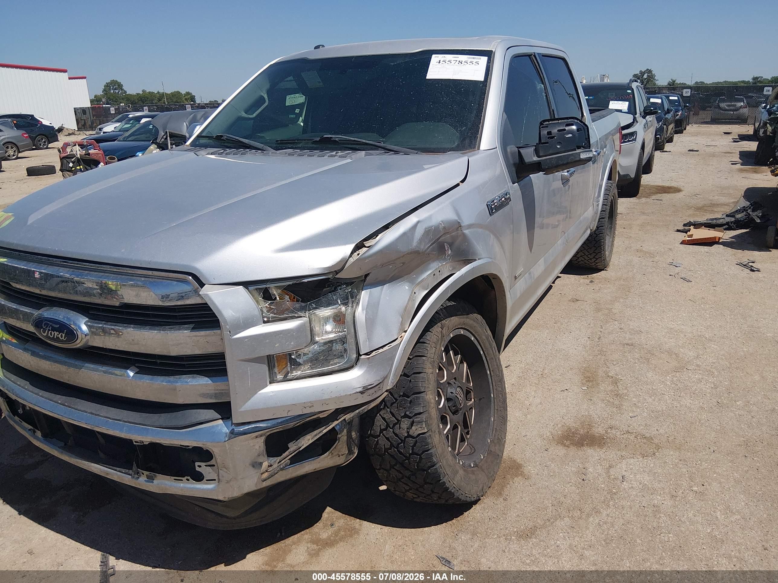 2015 Ford F-150 Lariat Silver vin: 1FTEW1CG4FKE15046