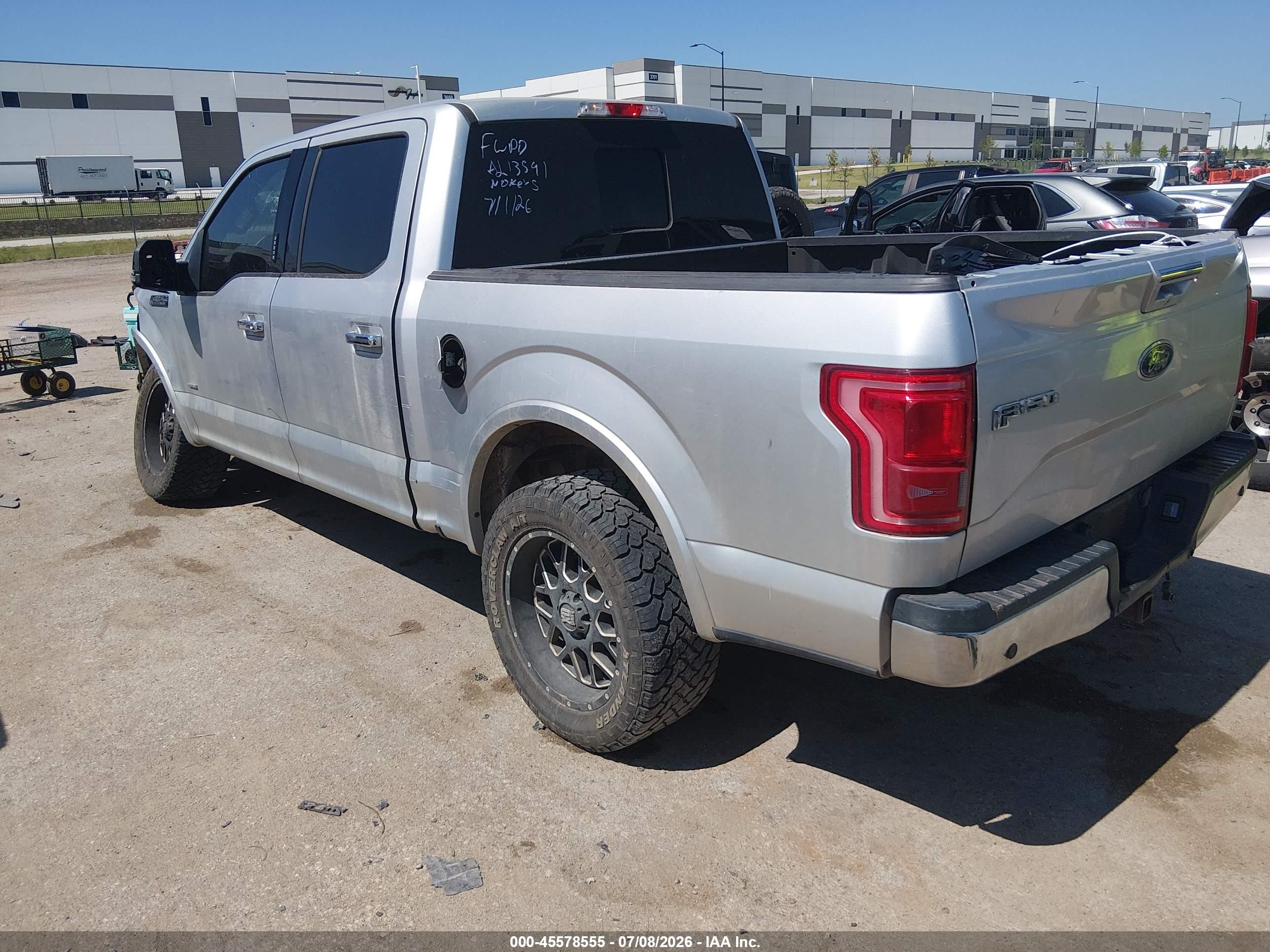 2015 Ford F-150 Lariat Silver vin: 1FTEW1CG4FKE15046
