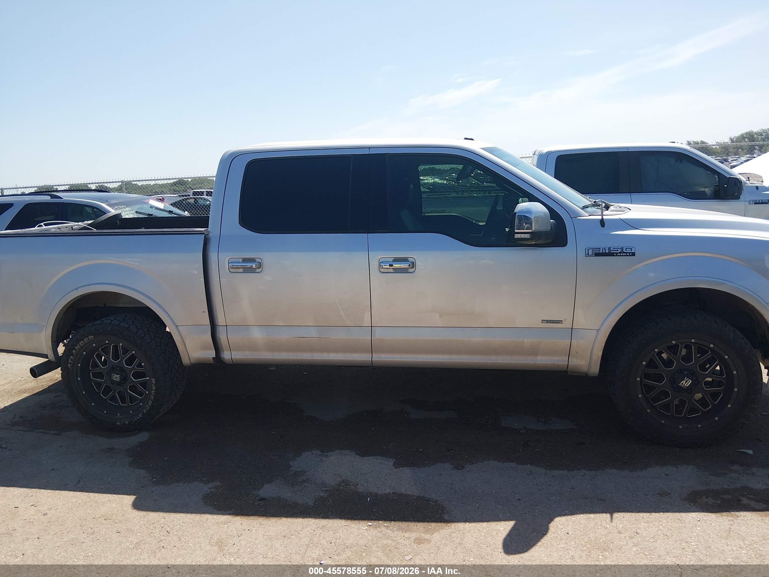 2015 Ford F-150 Lariat Silver vin: 1FTEW1CG4FKE15046