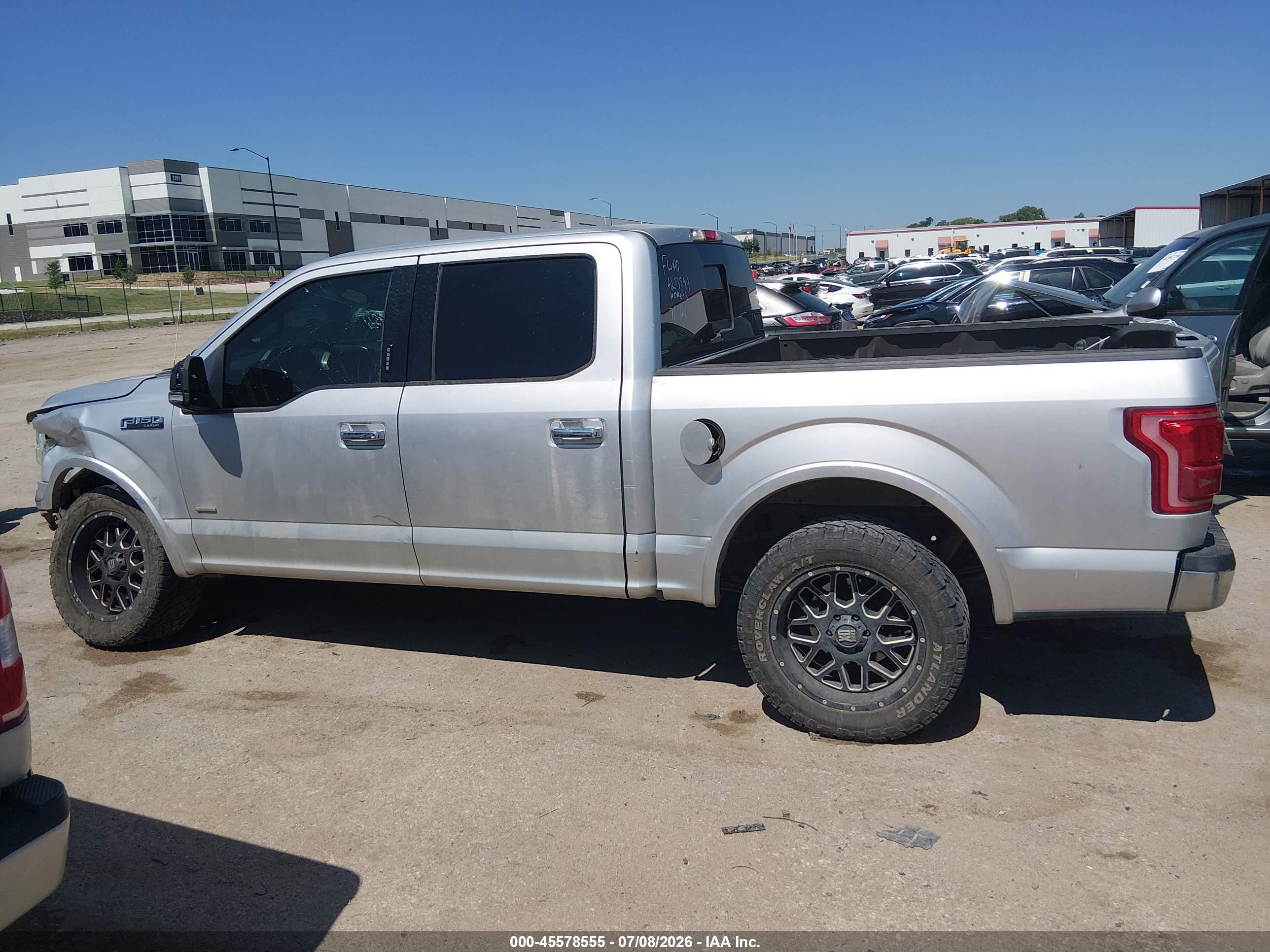 2015 Ford F-150 Lariat Silver vin: 1FTEW1CG4FKE15046