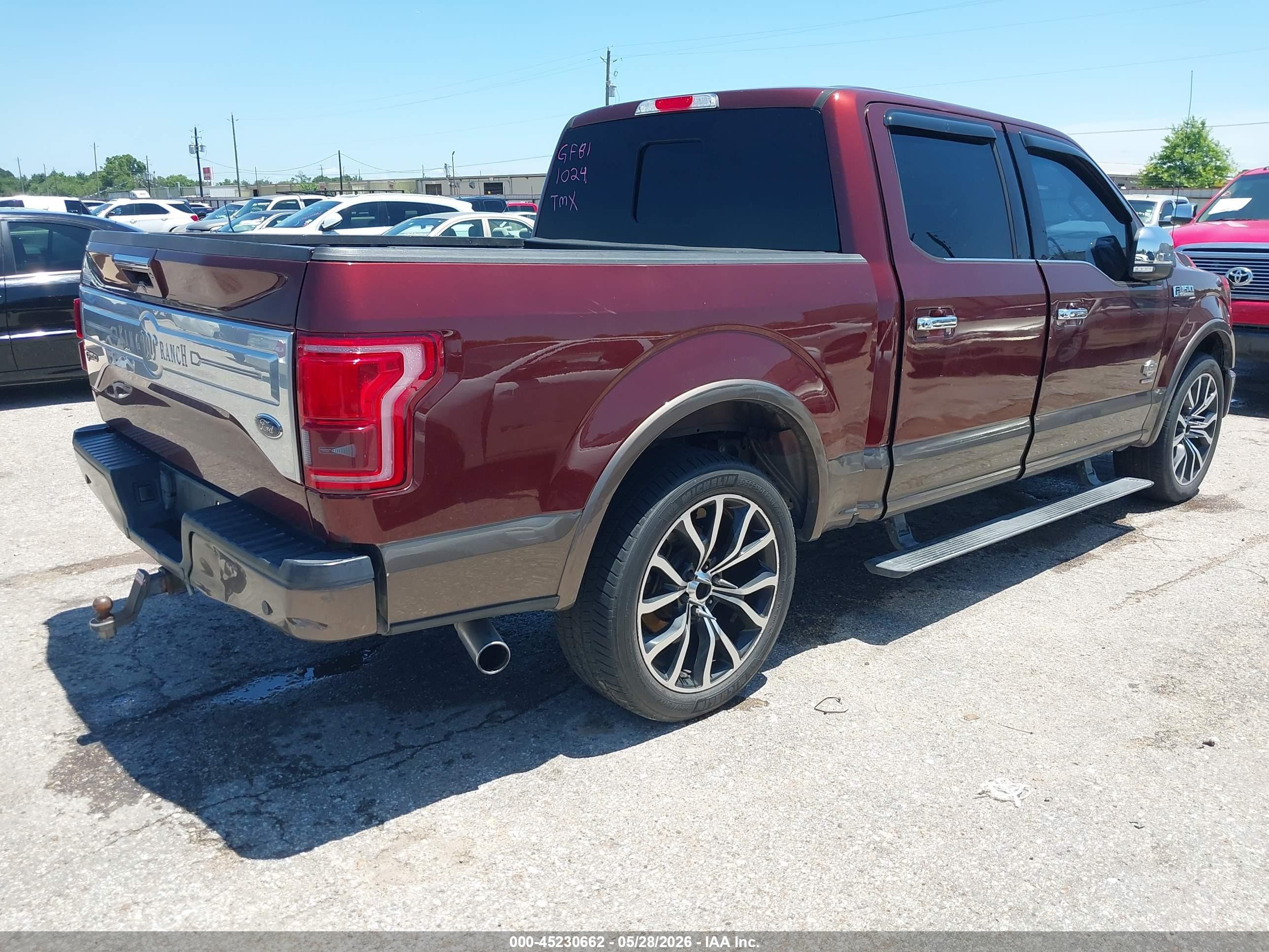 2016 Ford F-150 King Ranch Orange vin: 1FTEW1CG5GFB11024