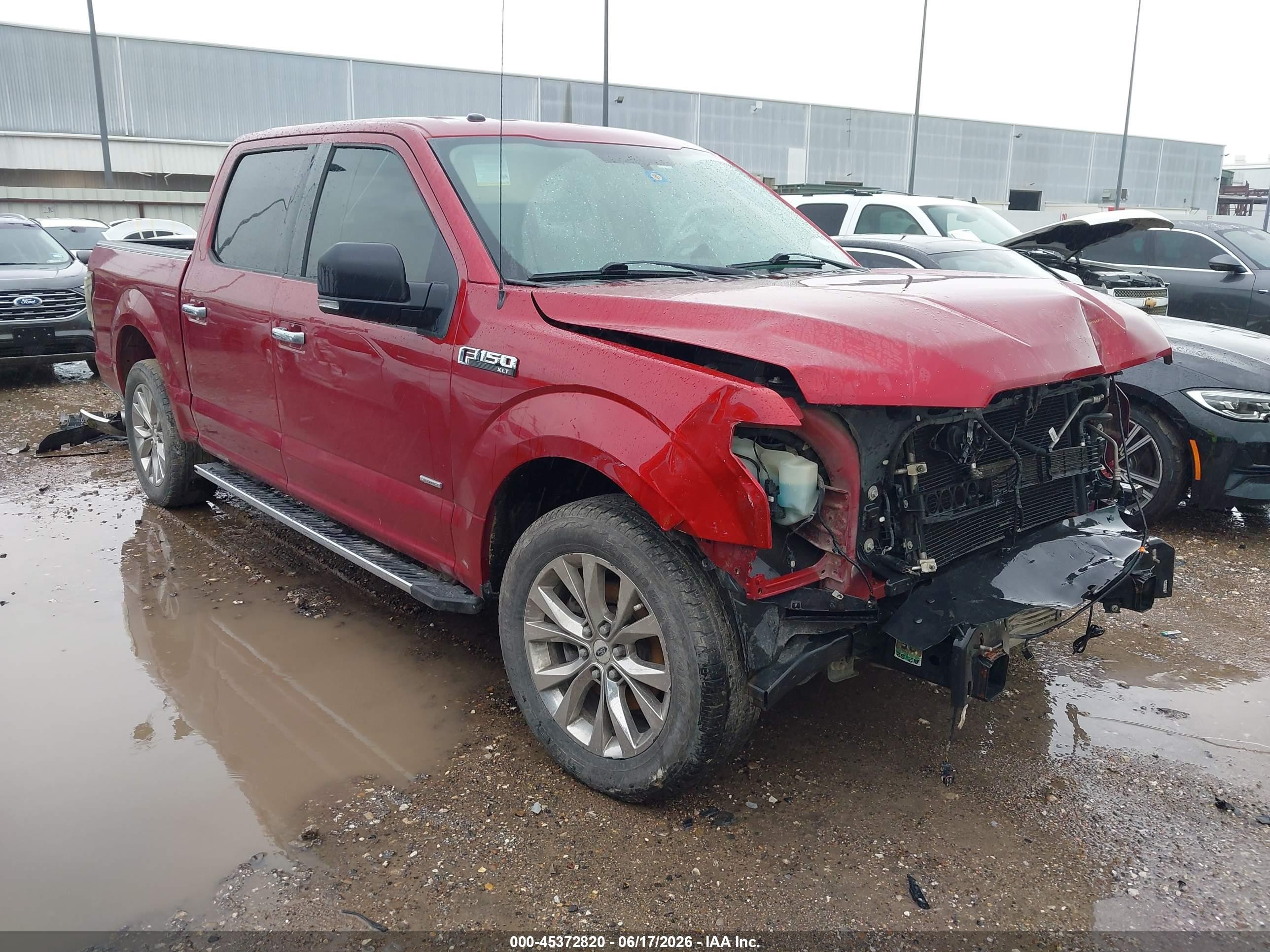 2015 Ford F-150 Xlt Red vin: 1FTEW1CG6FKE38165