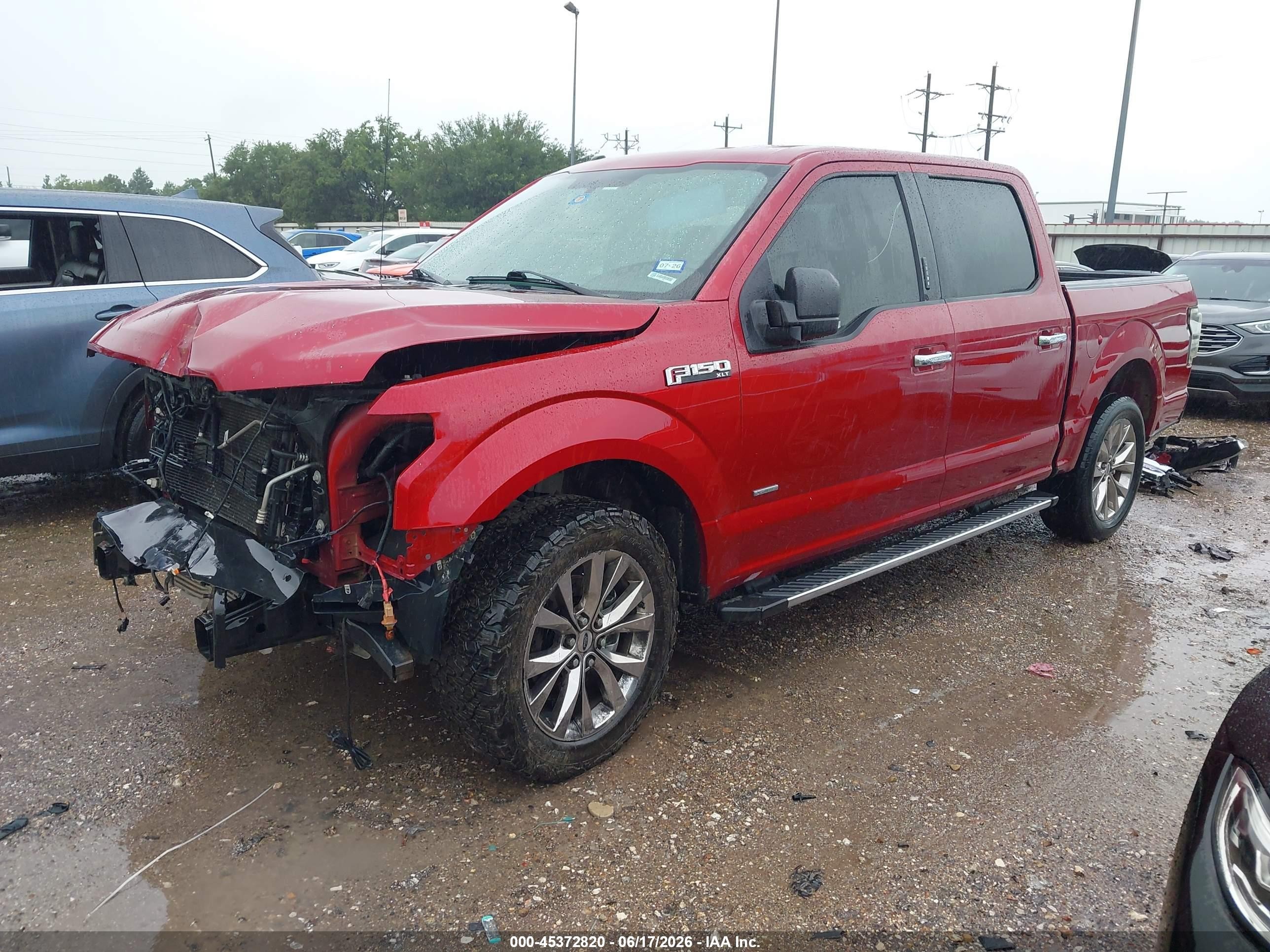 2015 Ford F-150 Xlt Red vin: 1FTEW1CG6FKE38165