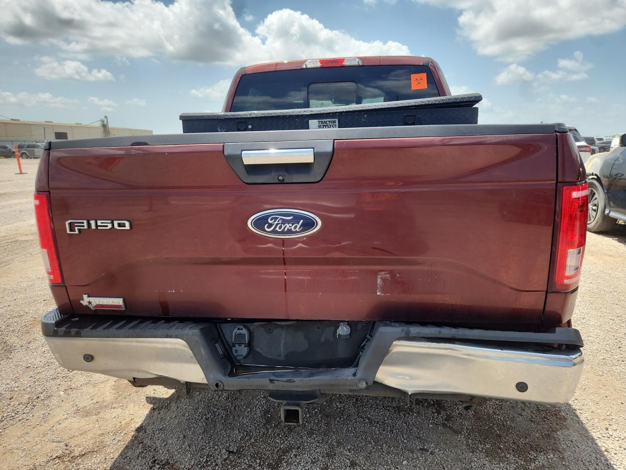 2015 Ford F150 Supercrew Burgundy vin: 1FTEW1CG8FKF15313 Damage: Tailgate, Chipped, 2