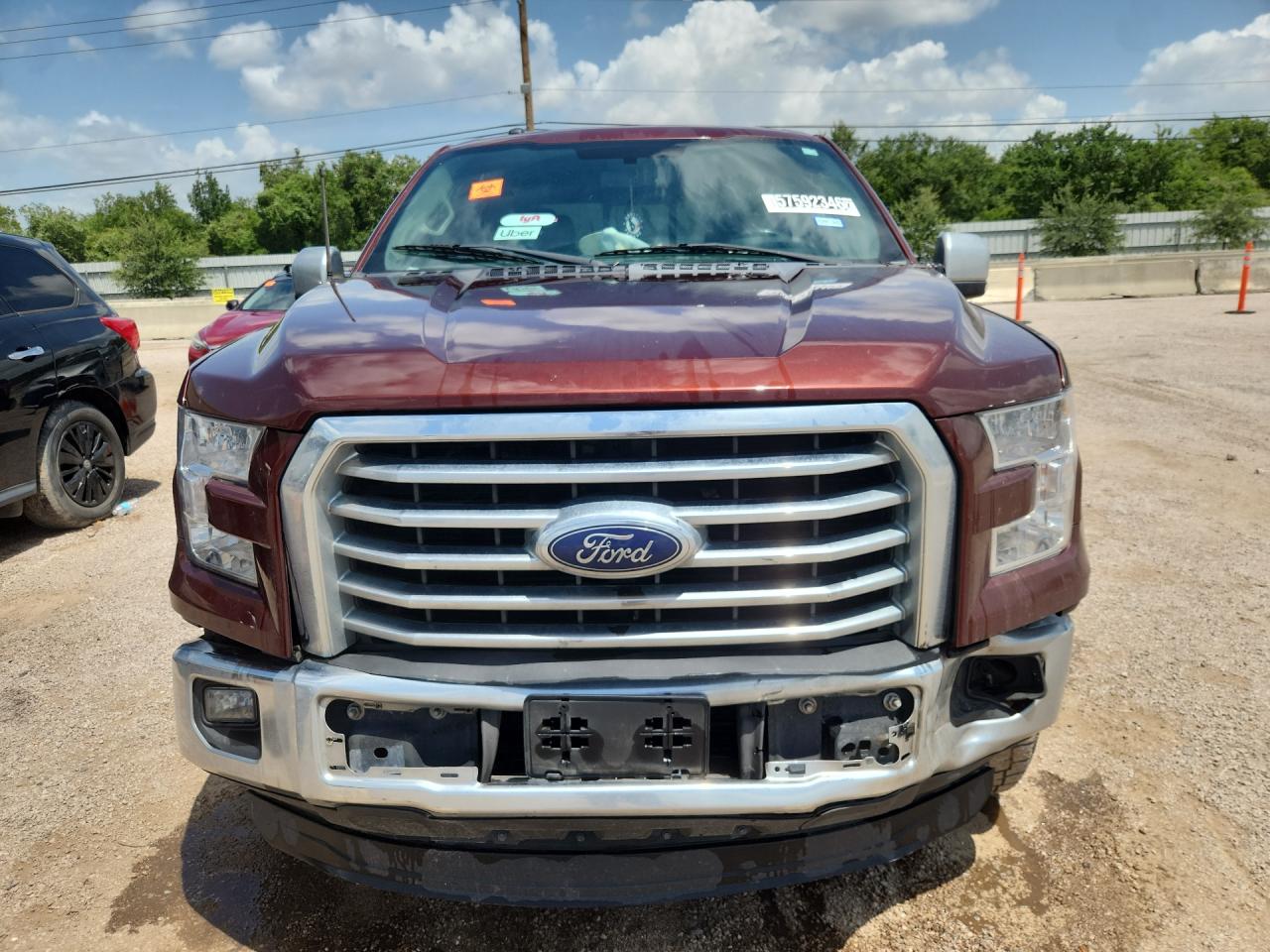 2015 Ford F150 Supercrew Burgundy vin: 1FTEW1CG8FKF15313 Damage: Left Fog Lamp, Missing, Replacement Required
