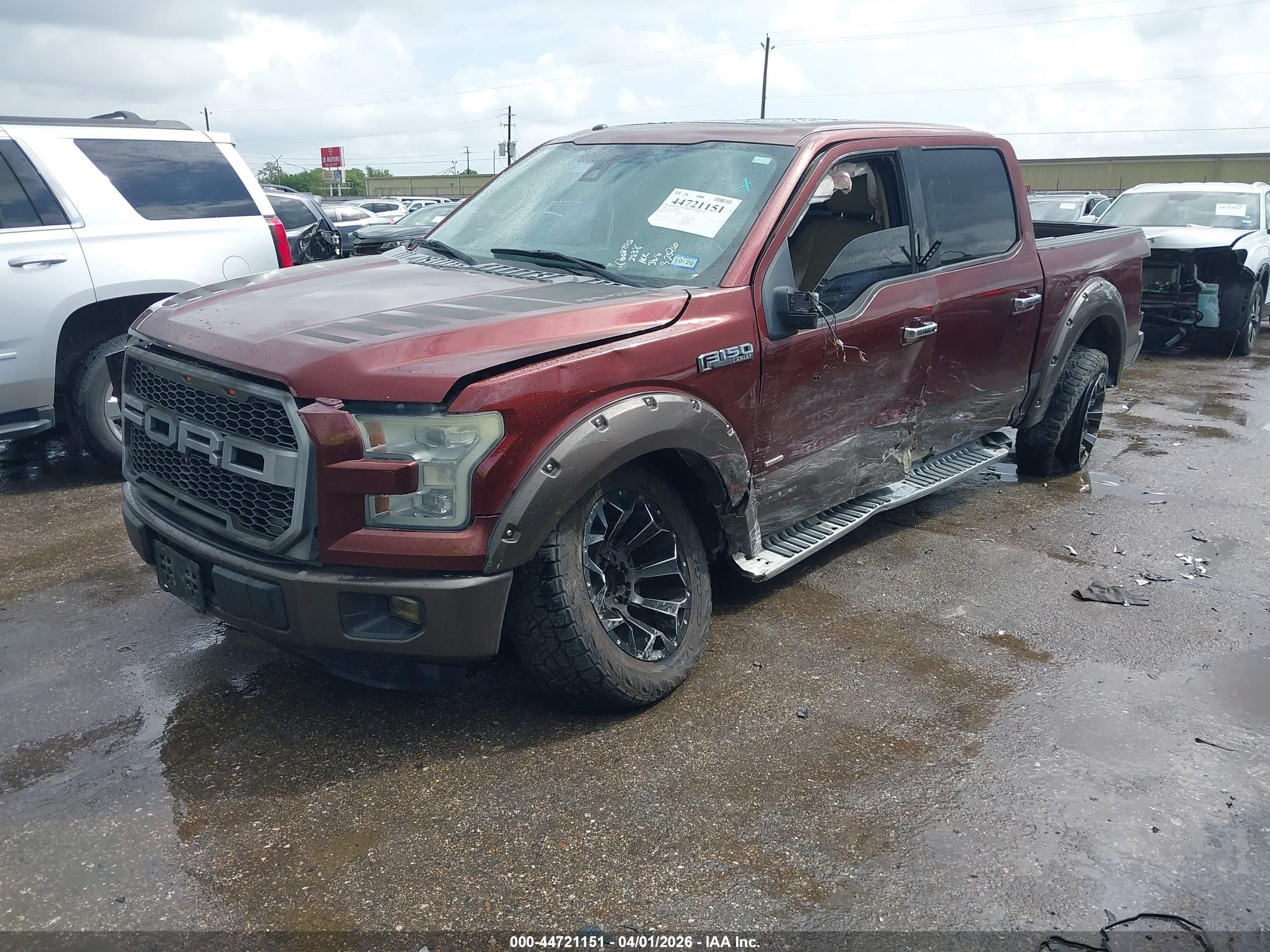 2015 Ford F-150 Lariat Burgundy vin: 1FTEW1CG9FKE82838